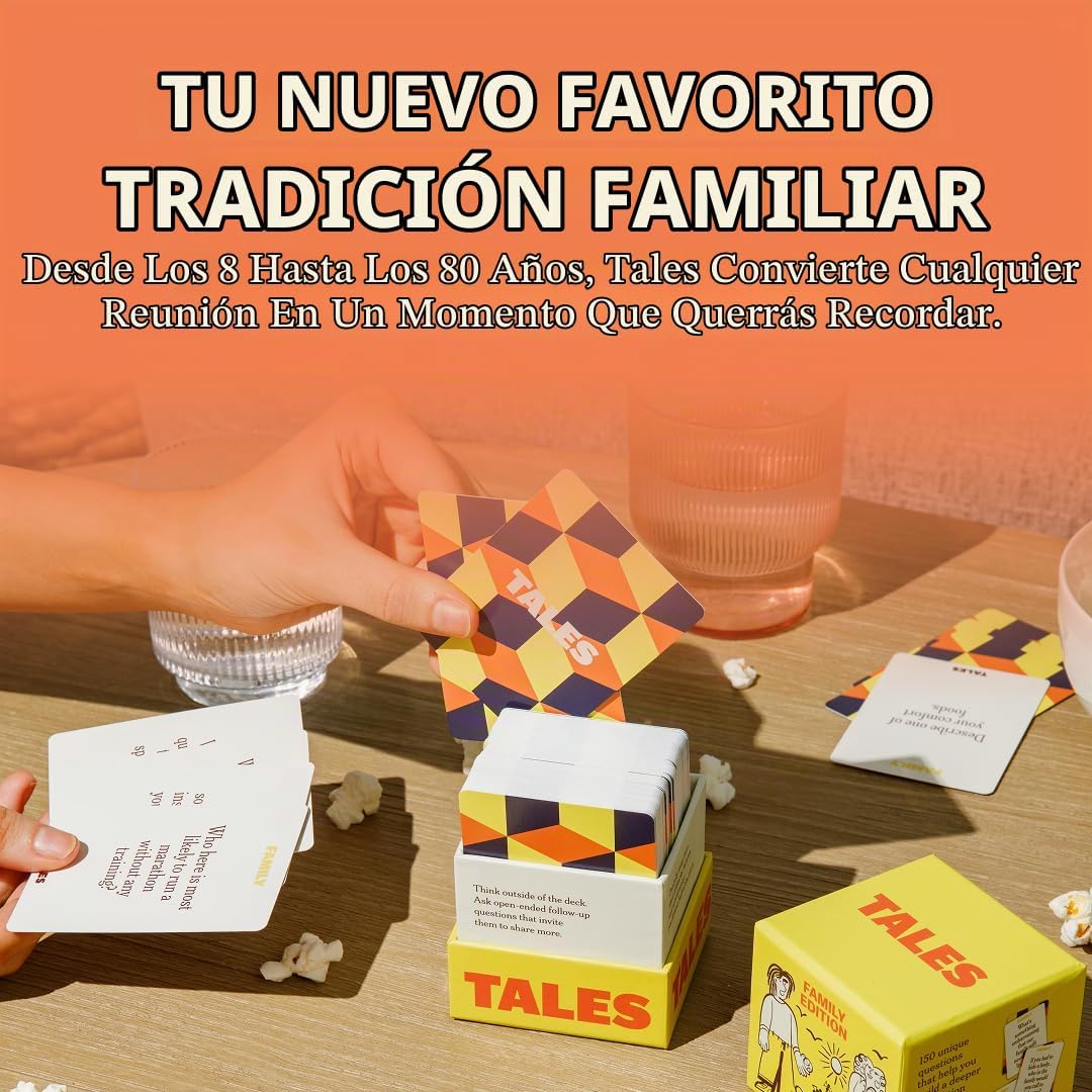 TALES 150 Tarjetas de Conversación, Edición Familiar, para Familias...
