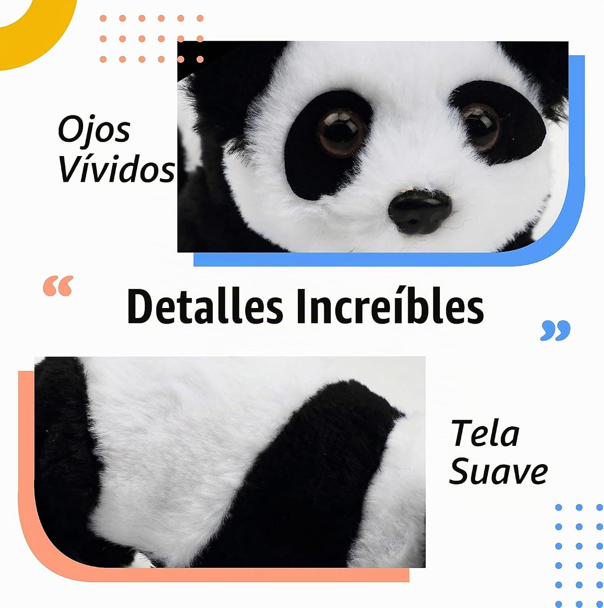 Hopearl Crawling Panda - Juguete electrónico interactivo de peluche...