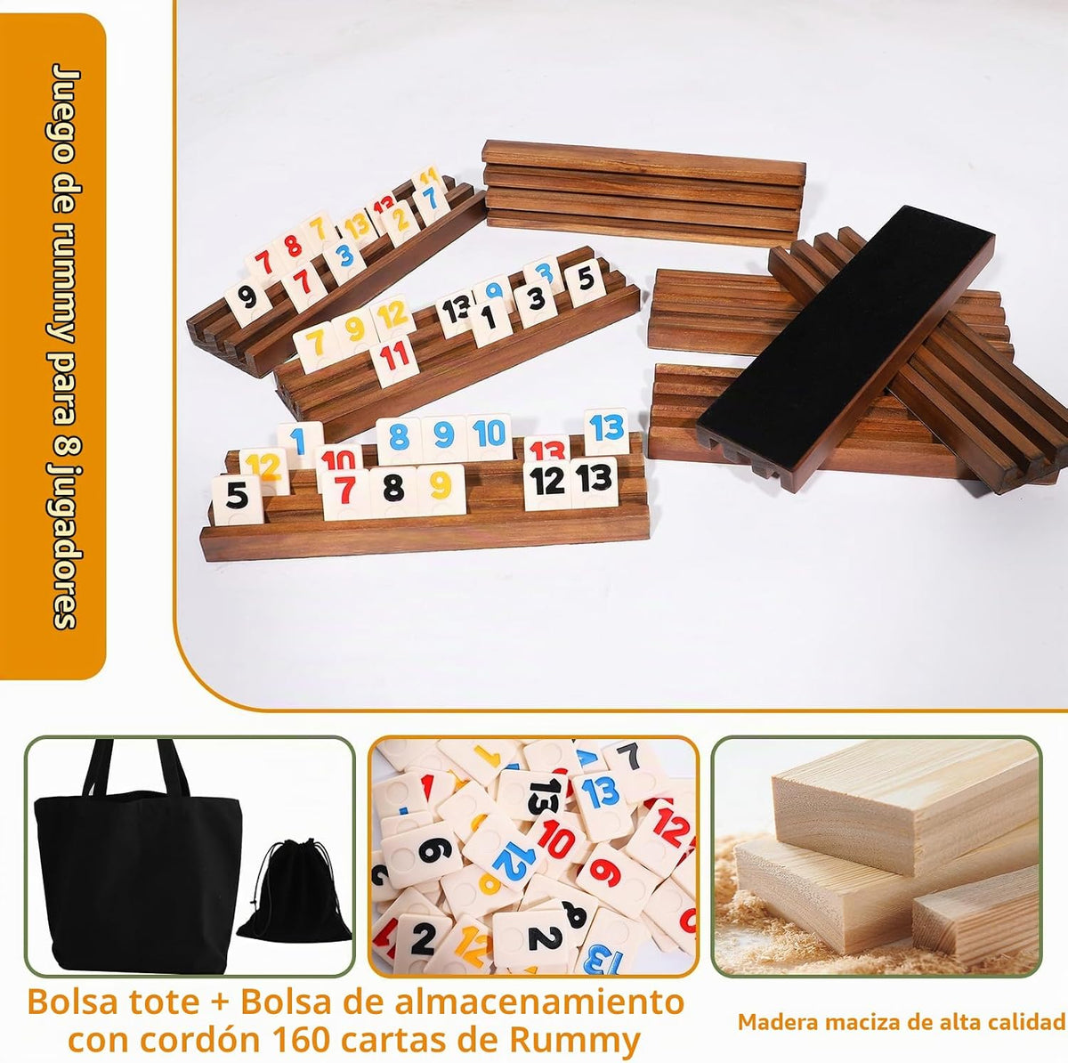 Wahartoly Rummy Cube - Juego original de cubo Rummy para 6 a 8 juga...