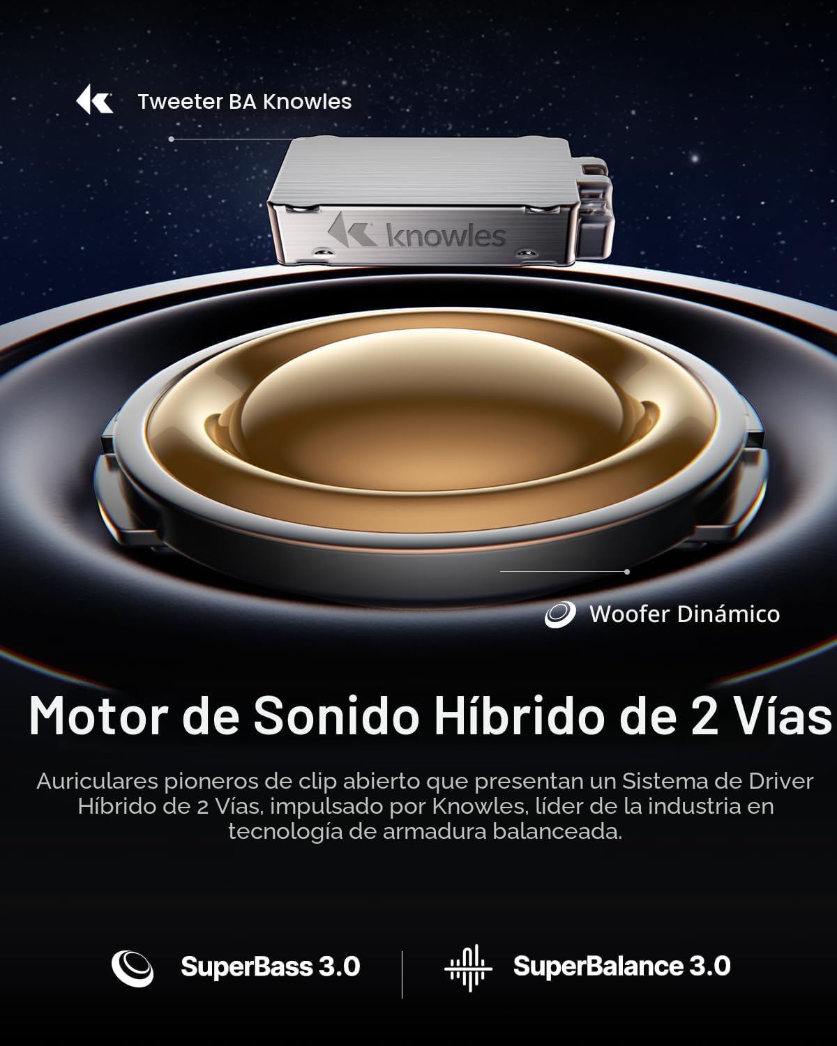 Baseus Inspire XC1 Auriculares de Clip para Orejas Abiertas, Sonido...
