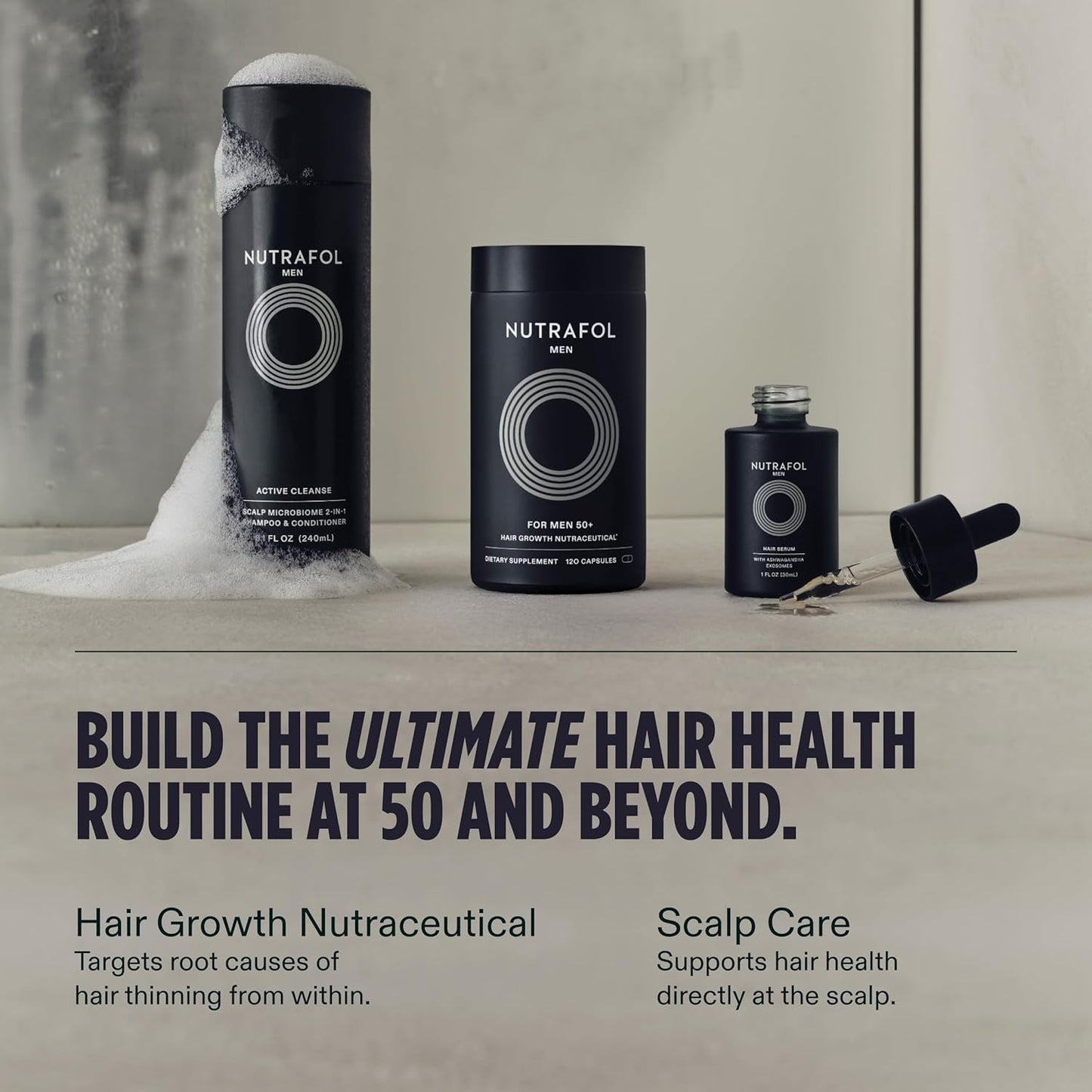 Nutrafol Men 50+ Suplementos para el crecimiento del cabello, edad...