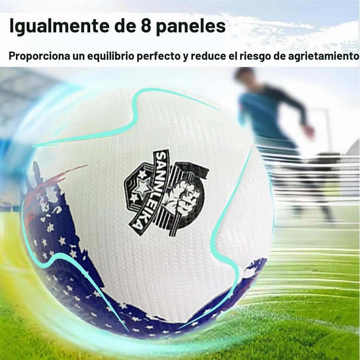 SANNLEIKA Storm Series - Pelota de fútbol profesional para principi...