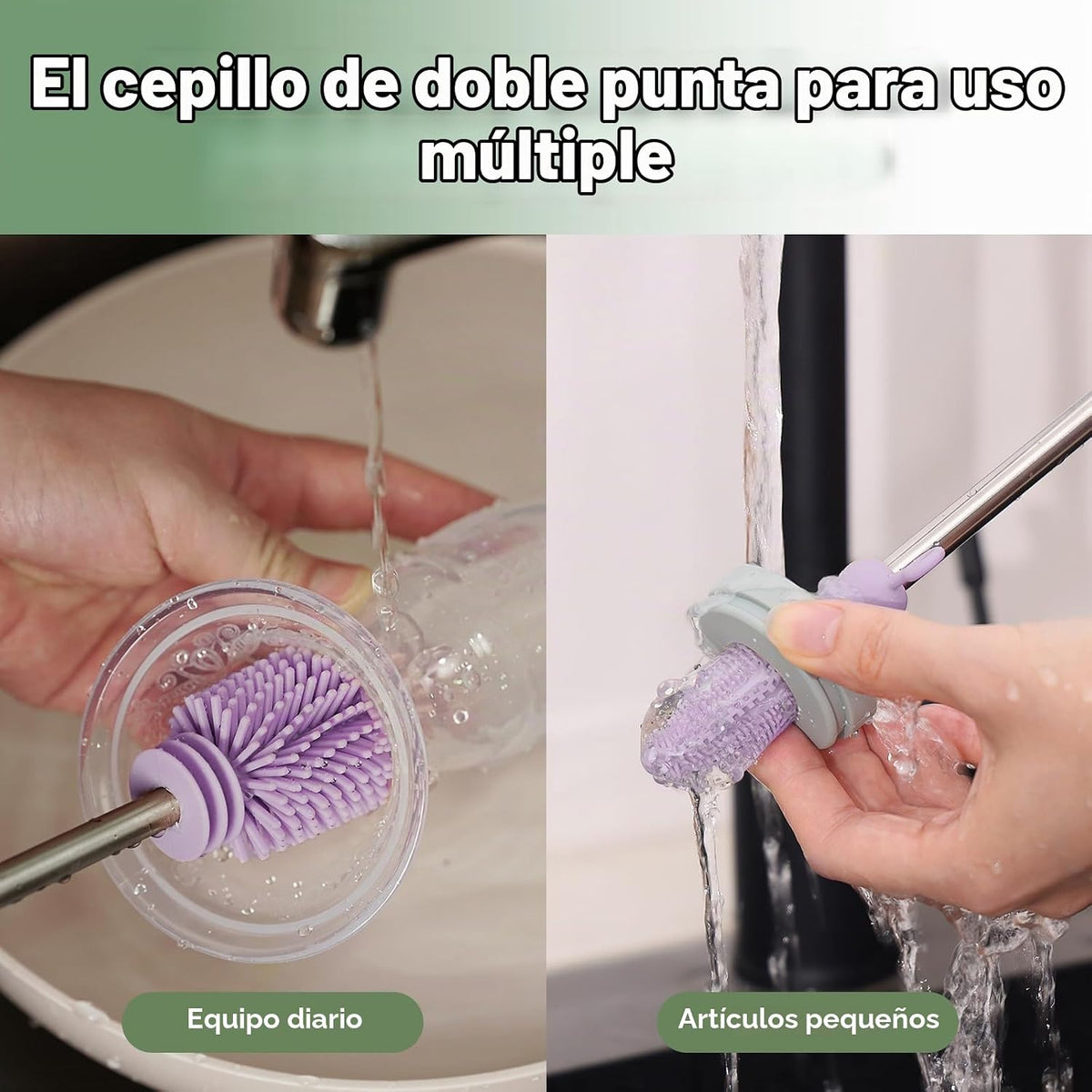 haakaa Cepillo de Limpieza Cepillo de Silicona para Biberones de Do...