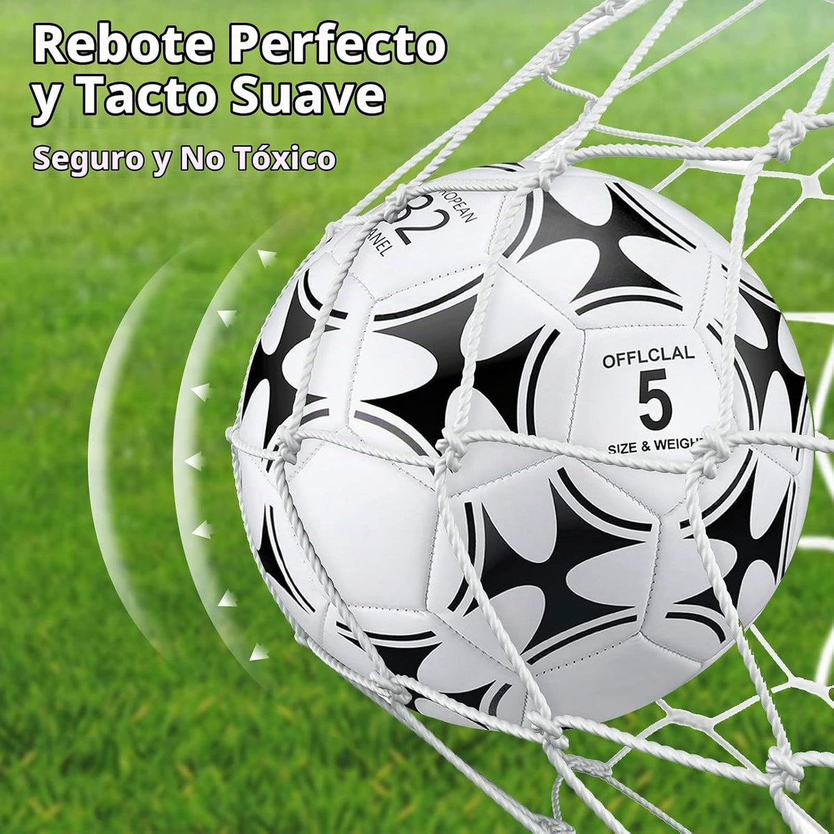 Tradder Paquete de 4 pelotas de fútbol con bomba, tamaño 3, 4, 5, p...