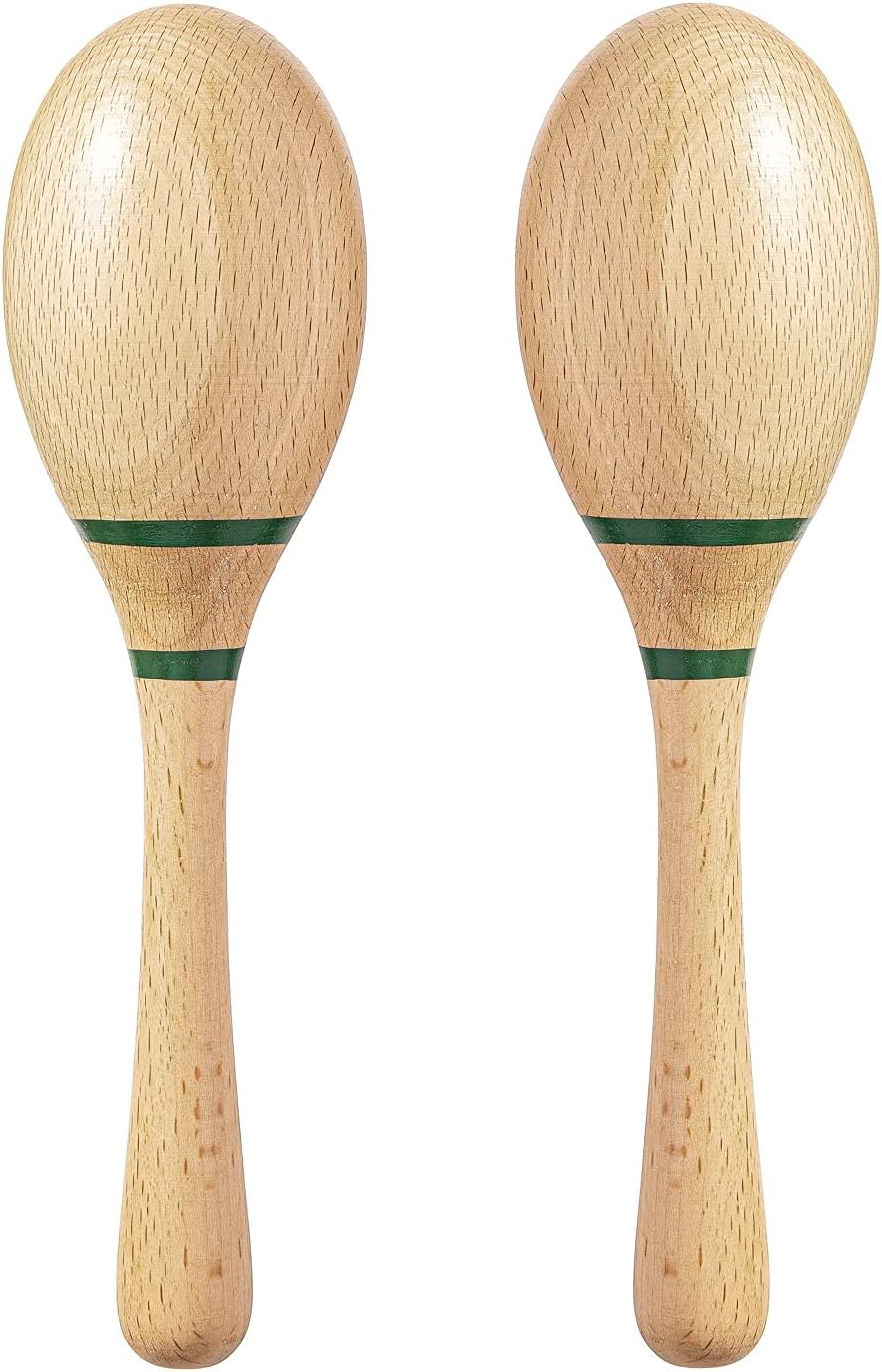 Musfunny Maracas Sonajeros de Percusión de Mano, Material de Madera...