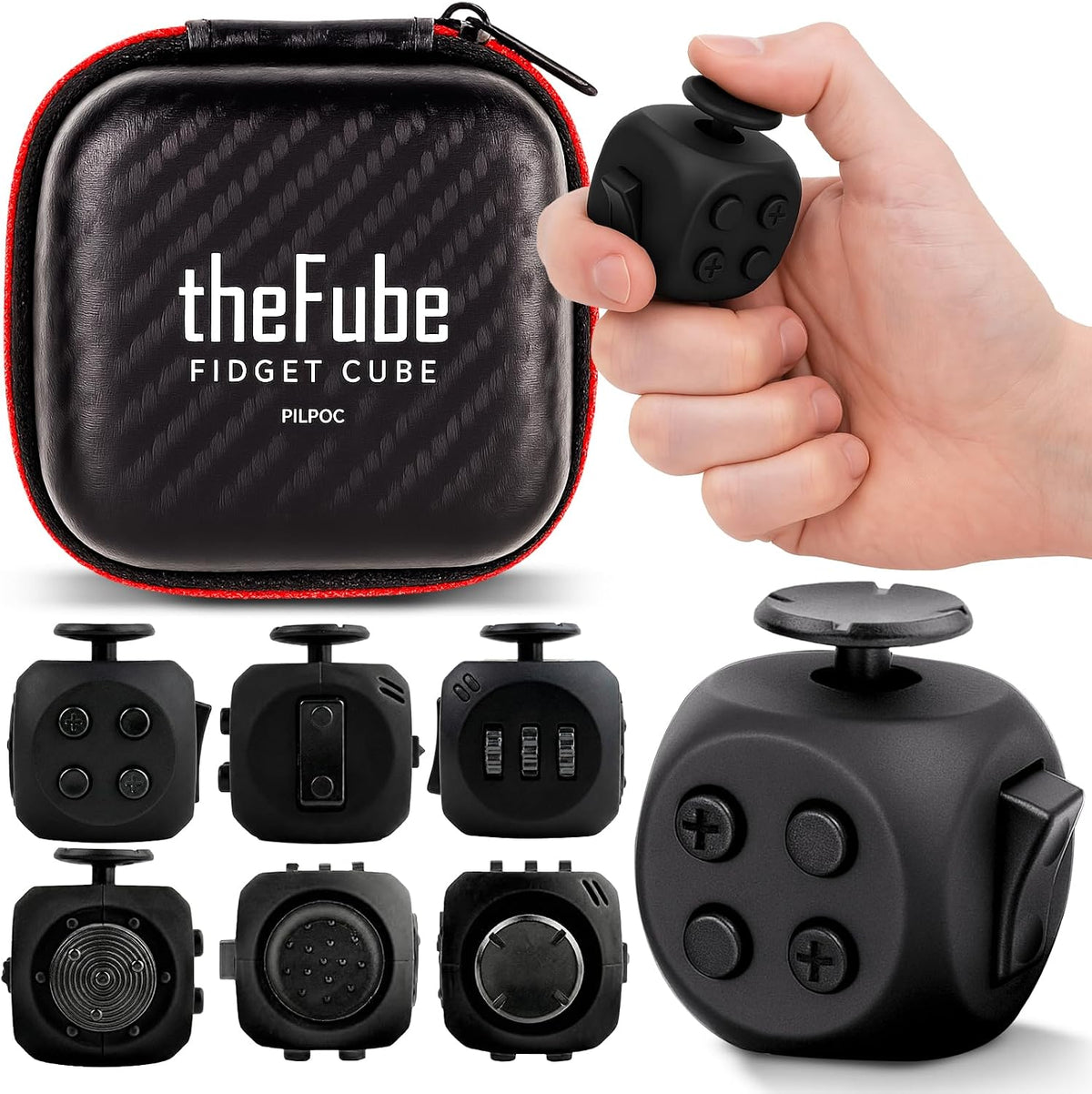 PILPOC theFube Fidget Cube, cubo infinito de 6 lados para aliviar e...