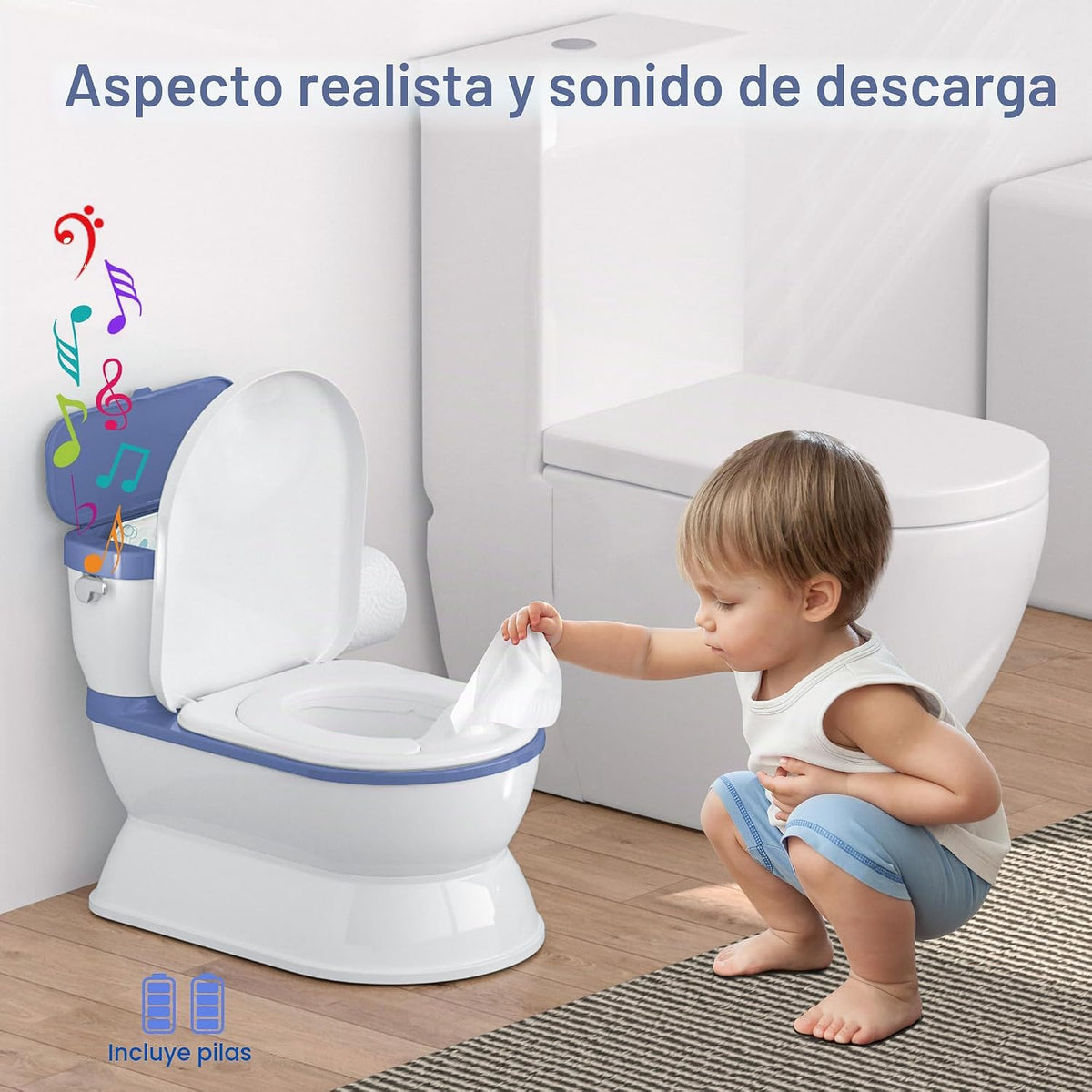 CheerTry Inodoro de Entrenamiento para Niños Pequeños 2 en 1 - Sill...