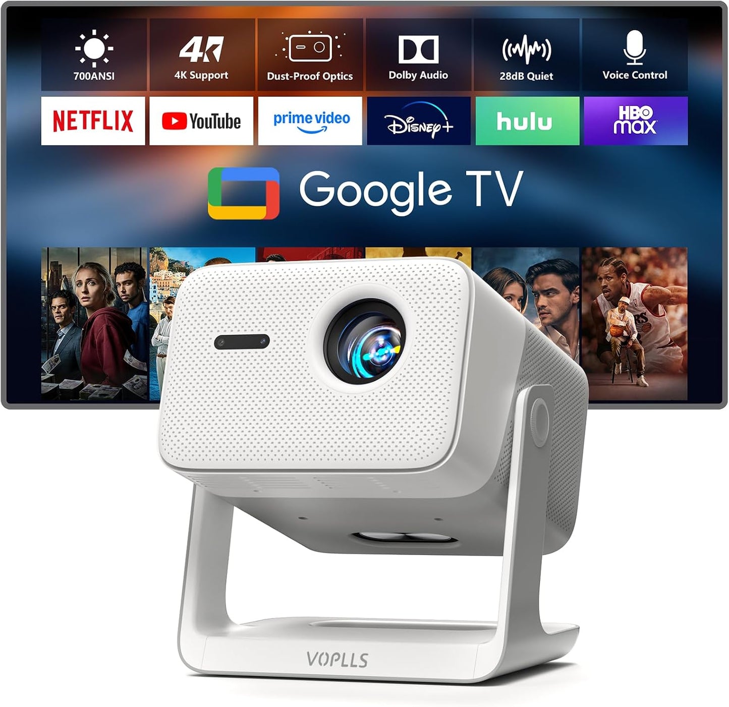 Google TV con licencia oficial: proyector inteligente 4K con WiFi y...
