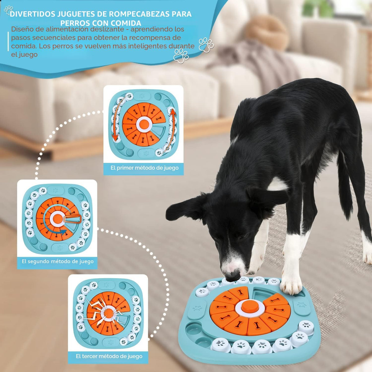 FOXMM Juguetes de rompecabezas para perros, juguete de rompecabezas...