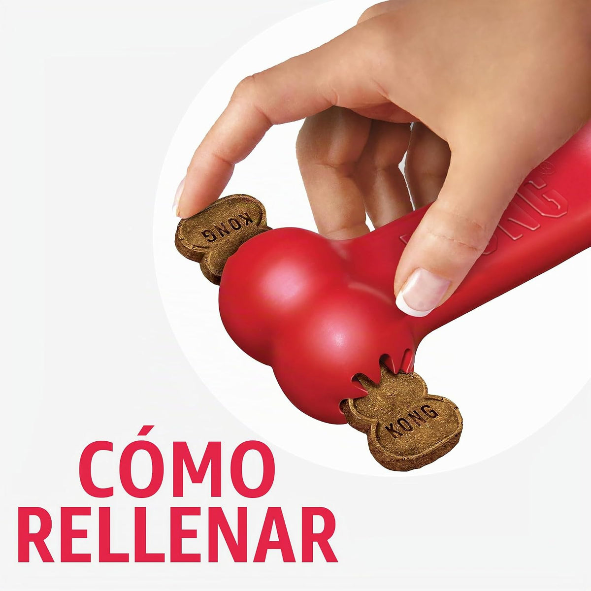 KONG Goodie Bone - Hueso de perro clásico de goma natural duradero,...
