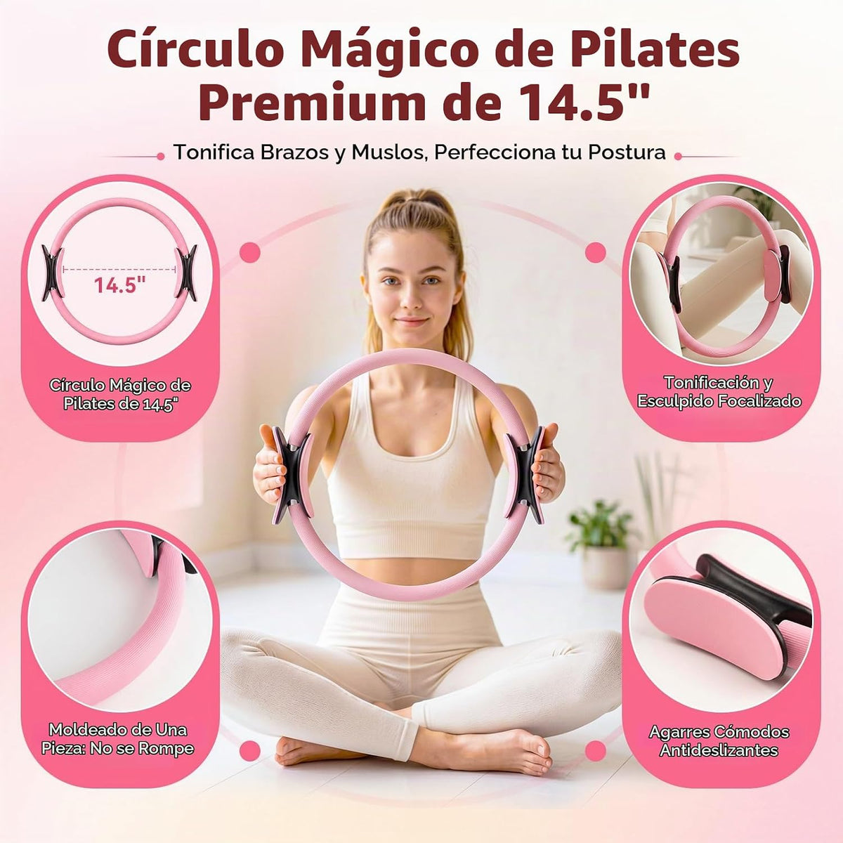 POVAVCX Kit de pilates en casa de 24 piezas para mujer, equipo de p...