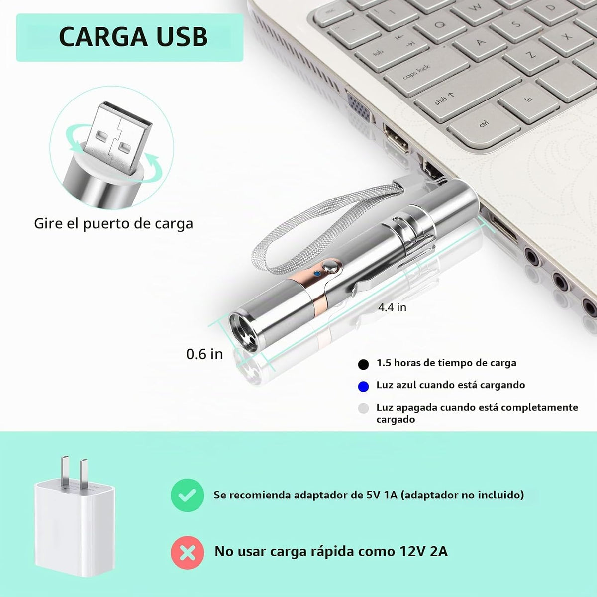 TBTeek Juguetes para gatos, con caja de metal, 2 piezas, recargable...