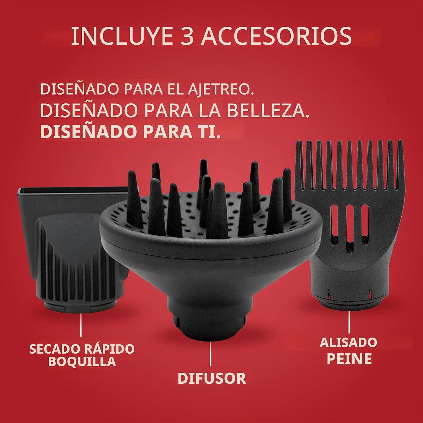 FHI Heat Plataforma todo en uno con mango de soplado, menos secador...