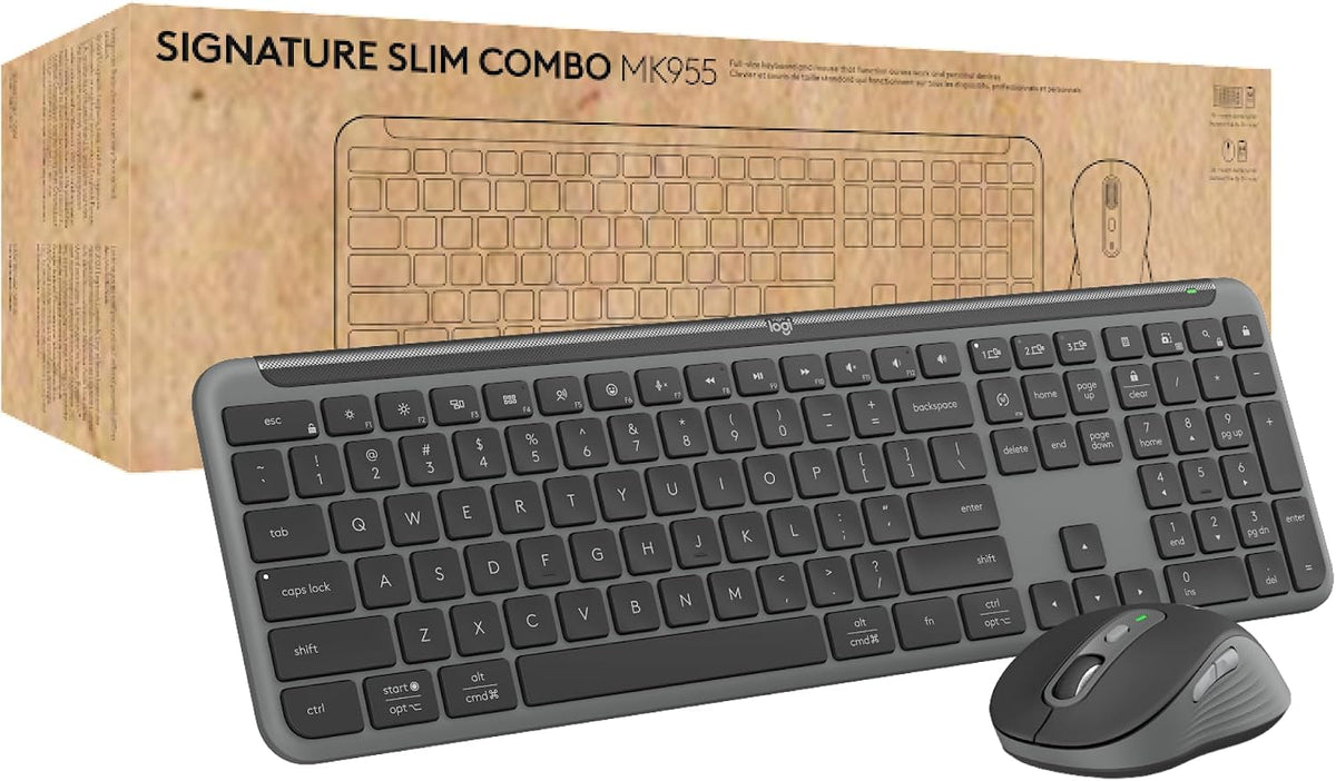 Logitech Signature Slim MK955 - Combo de teclado y ratón para empre...
