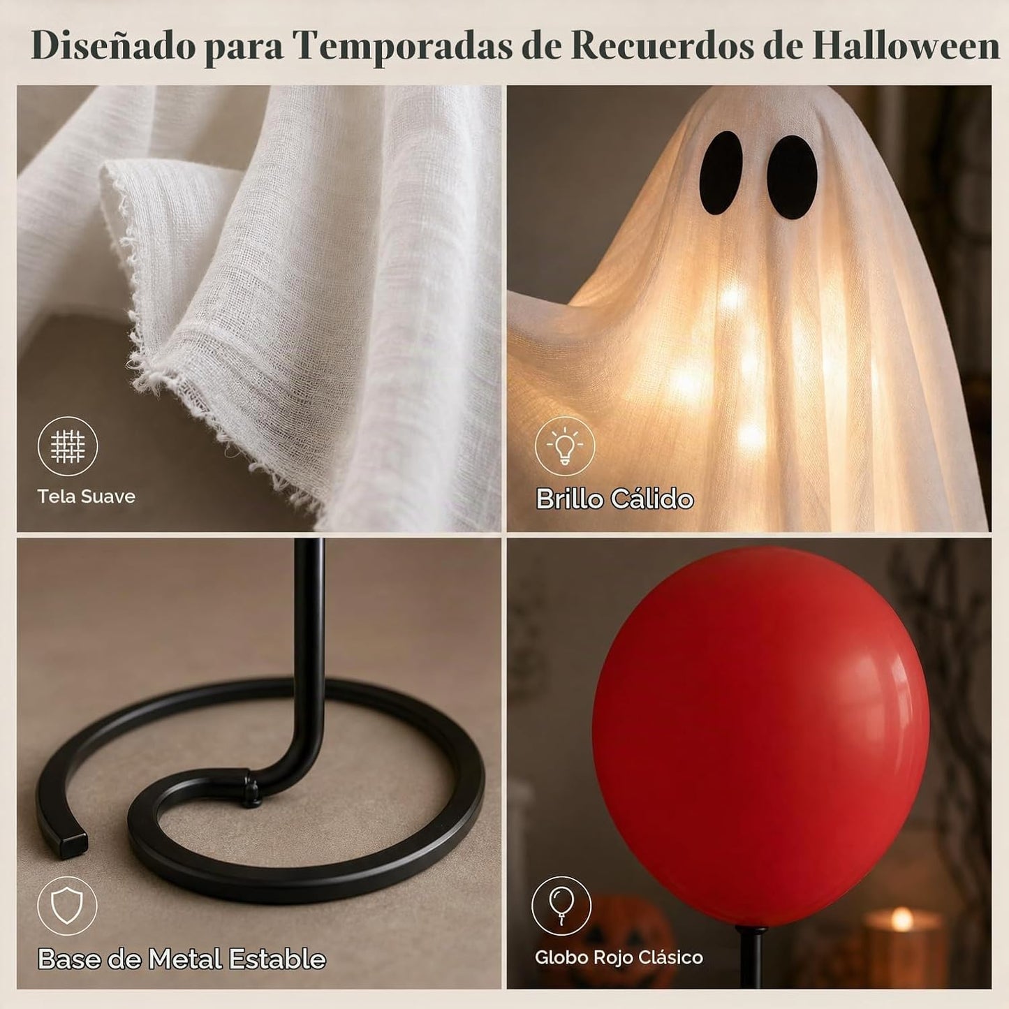 Decoraciones de Halloween al aire libre, fantasma de tamaño natural...
