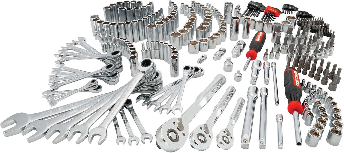 CRAFTSMAN Juego de herramientas mecánicas, 298 piezas de herramient...
