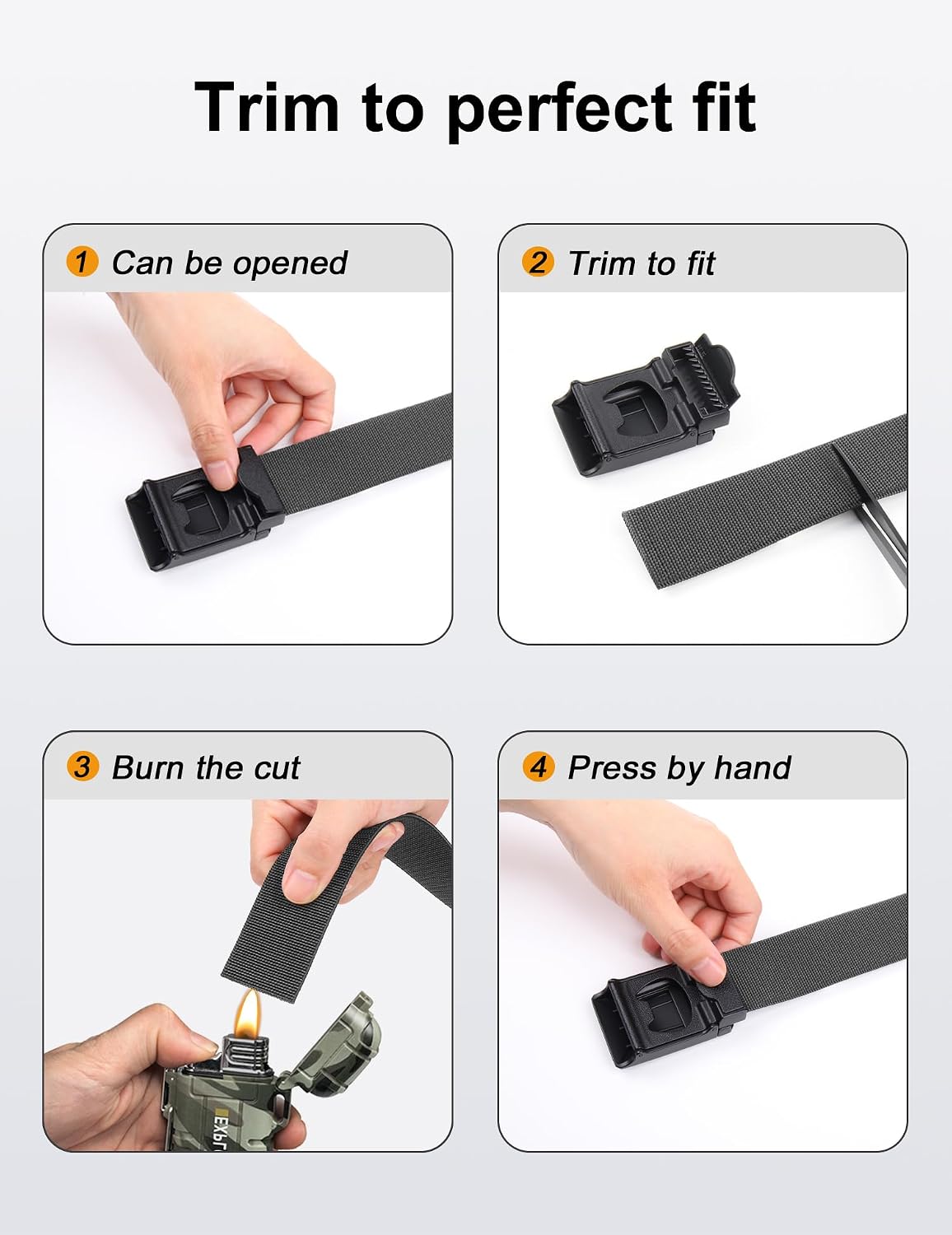 JUKMO - Cinturón táctico elástico para hombres, cinturón rigger mil...