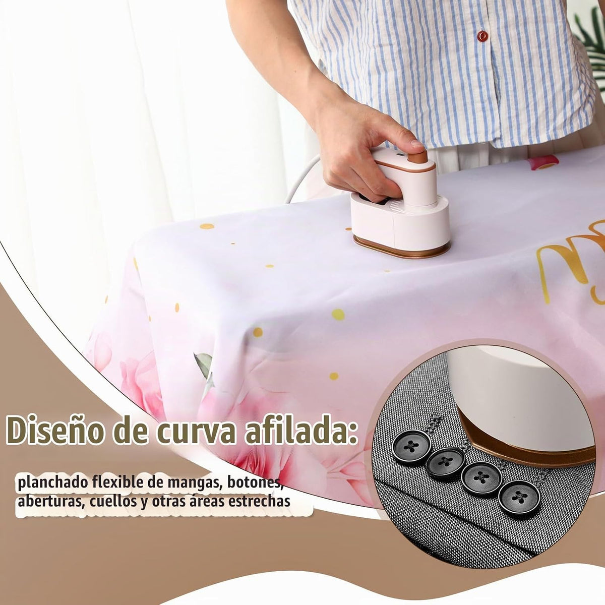 Leriton Mini plancha de viaje portátil para ropa, vaporizador de vi...