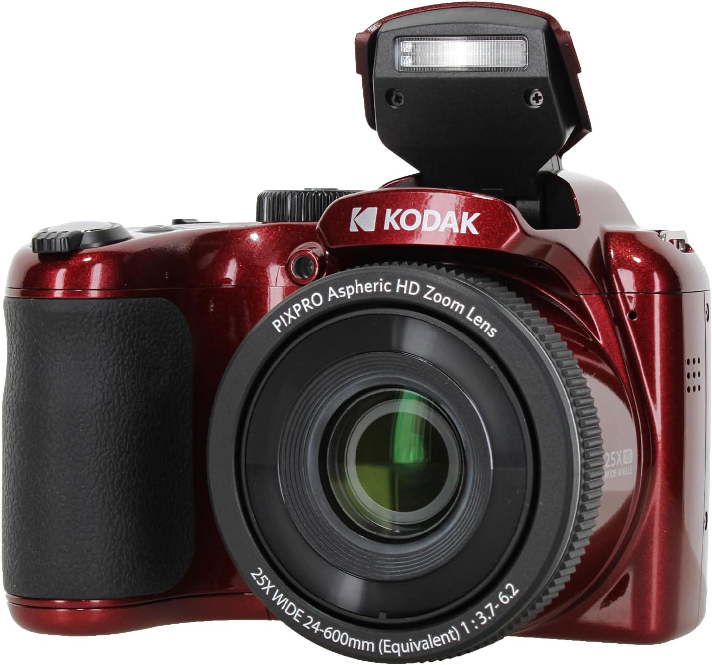 Kodak Pixpro AZ255 Cámara digital en rojo (AZ255RD) El paquete incl...