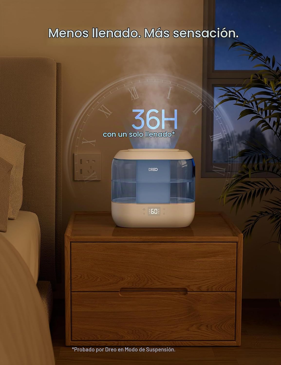 Dreo Humidificadores inteligentes para dormitorio, filtro incluido,...
