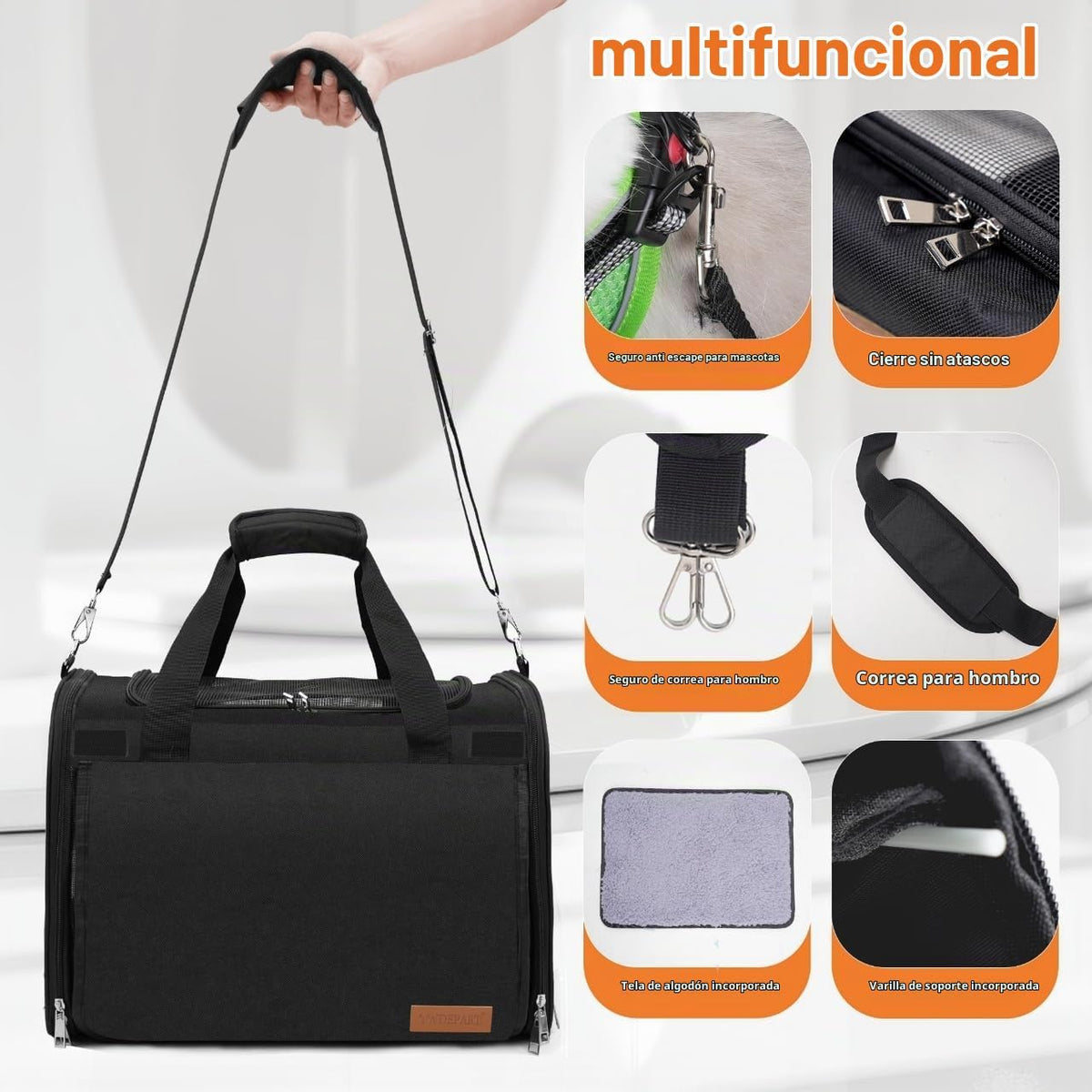 TWDEPART Mochila transportadora para gatos, multifuncional, firme y...