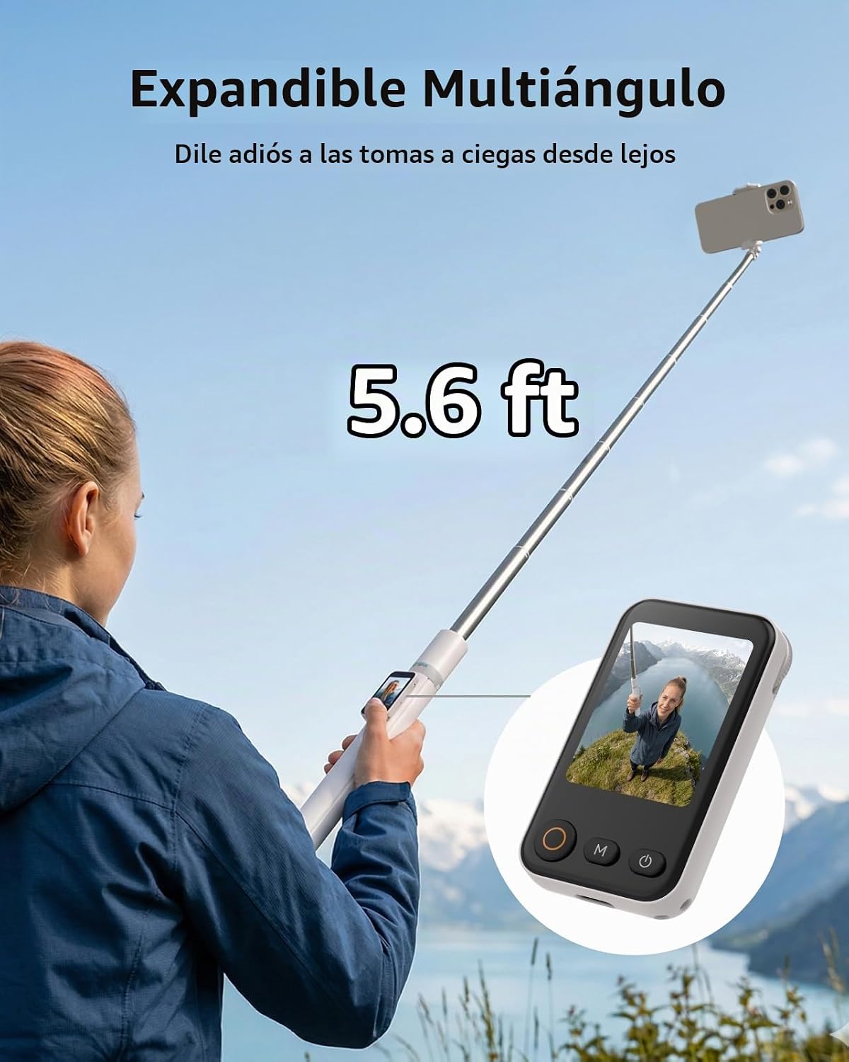 TELESIN Trípode de teléfono de apertura automática rápida de 0.1s p...