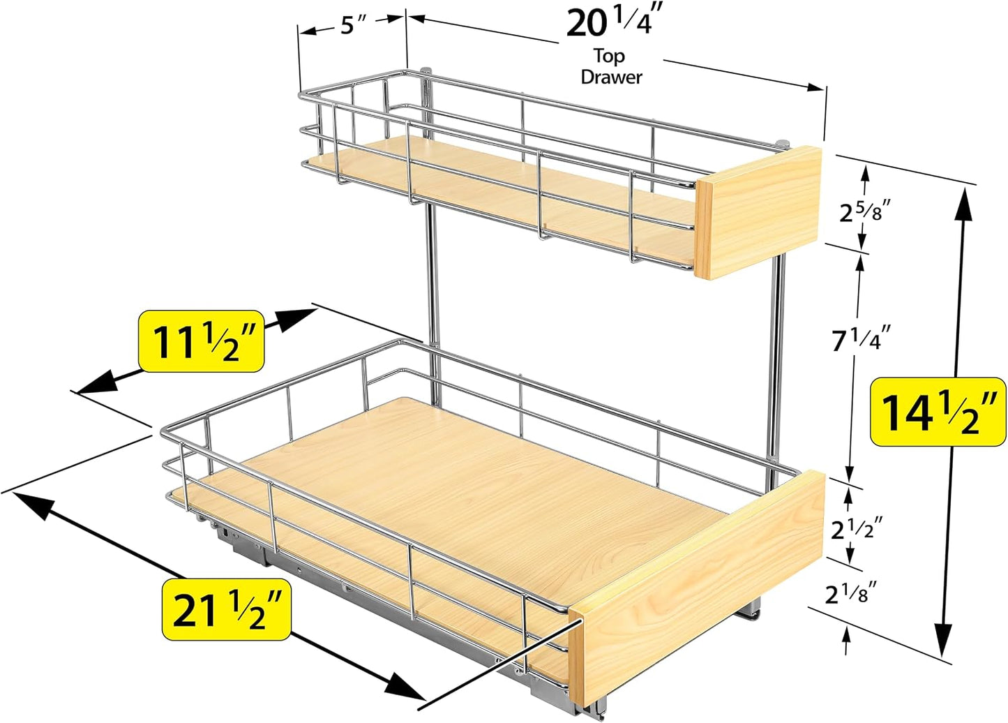 LYNK PROFESSIONAL® SELECT™ Organizador de gabinete de cocina extraí...