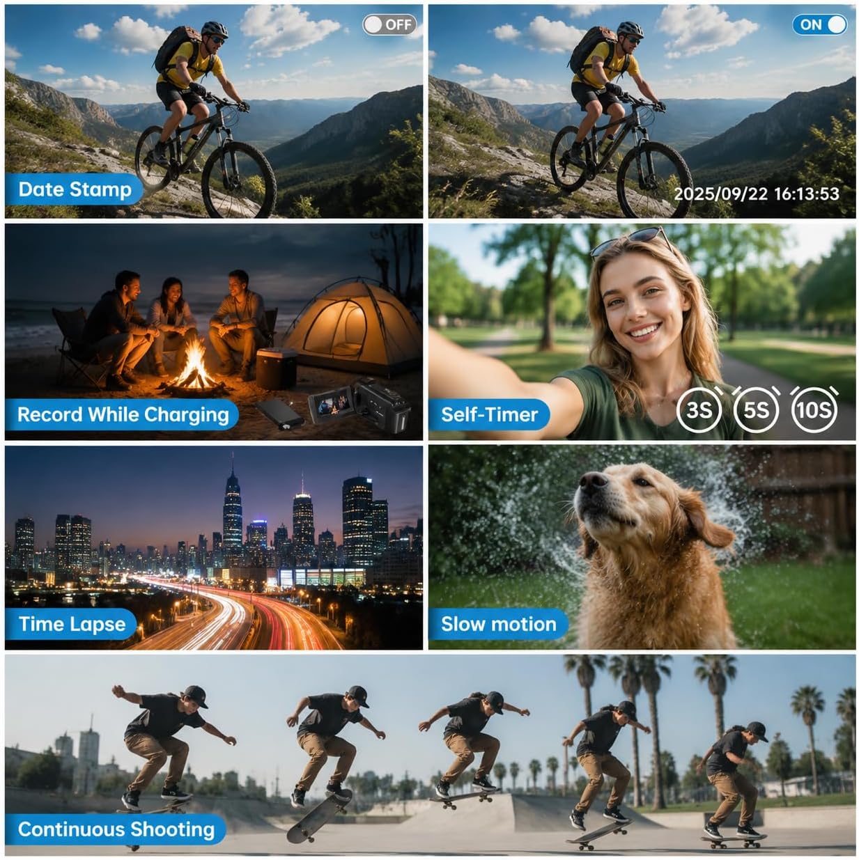 Cámara de vídeo WIKICO 8k Videocámara vlogging Cámara | con WiFi, m...