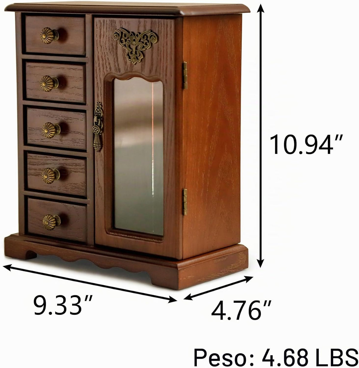 Kendal Caja de Joyería de Madera para Mujeres, Organizador de Joyas...