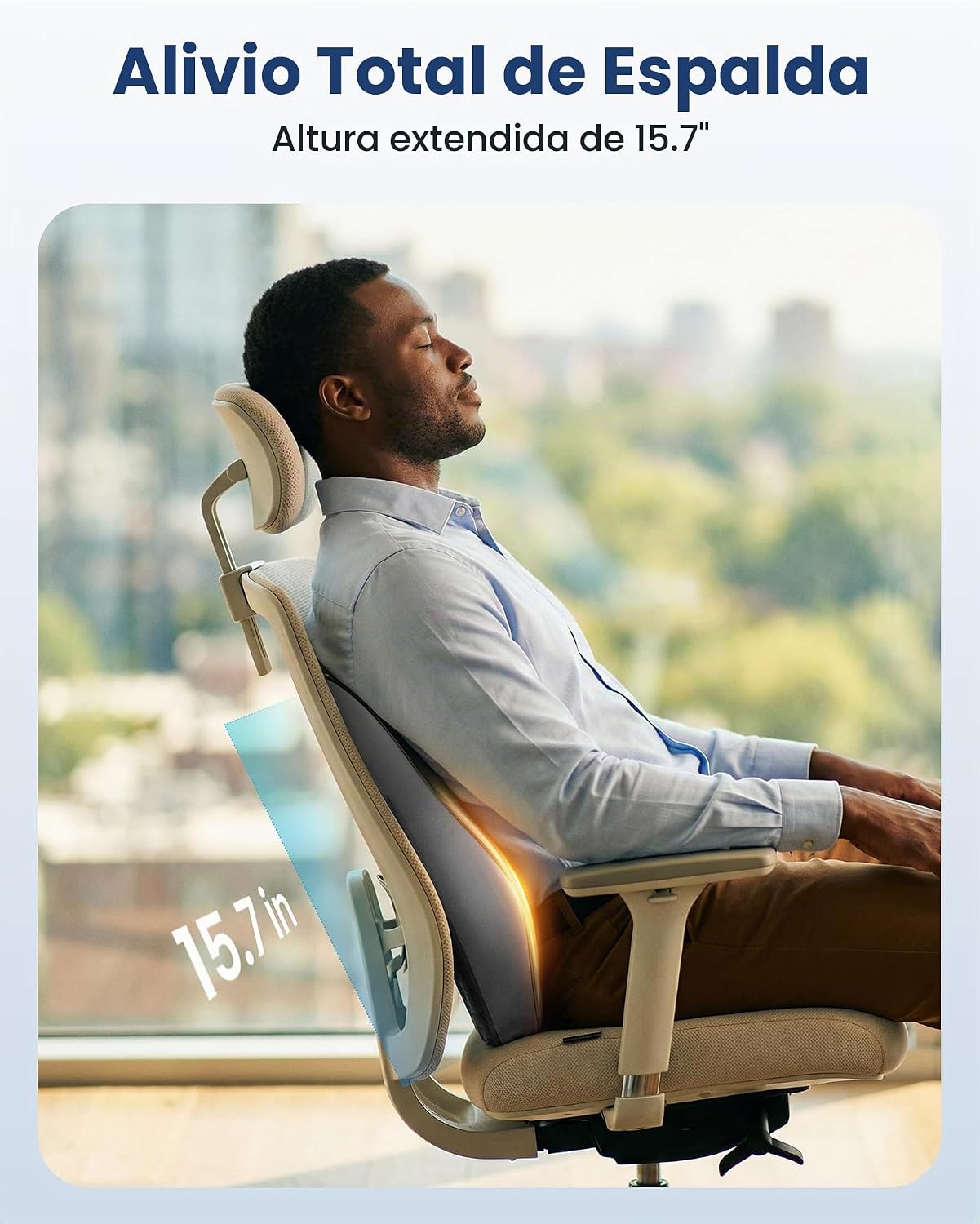 COMFIER Masajeador de espalda Shiatsu con calor y vibración, masaje...