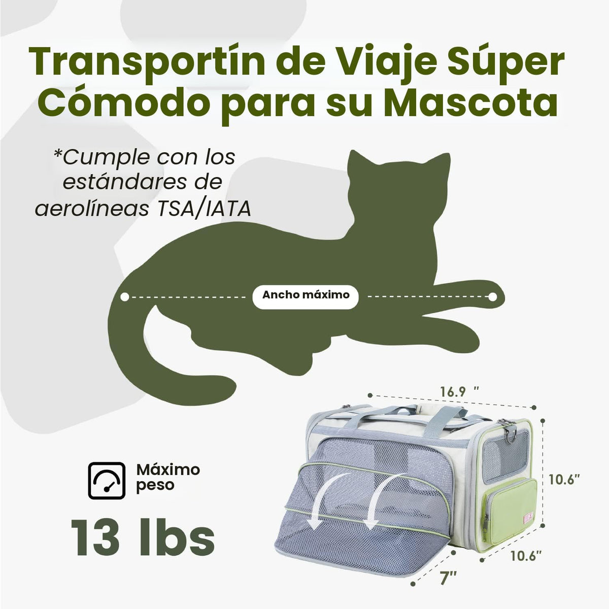 Pawaii Correa de seguridad transpirable expandible aprobada por aer...
