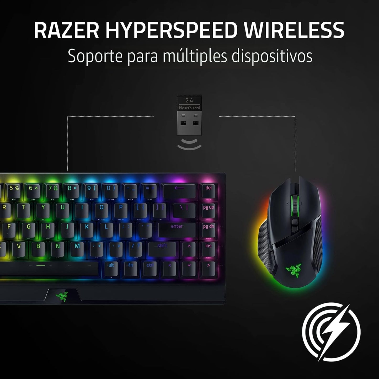 Razer Basilisk V3 Pro - Ratón inalámbrico RGB personalizable para j...