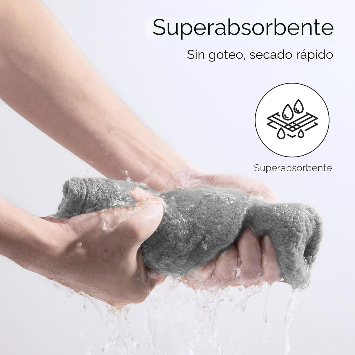 TENSTARS - Toalla de microfibra para todo tipo de cabello, 320GSM g...