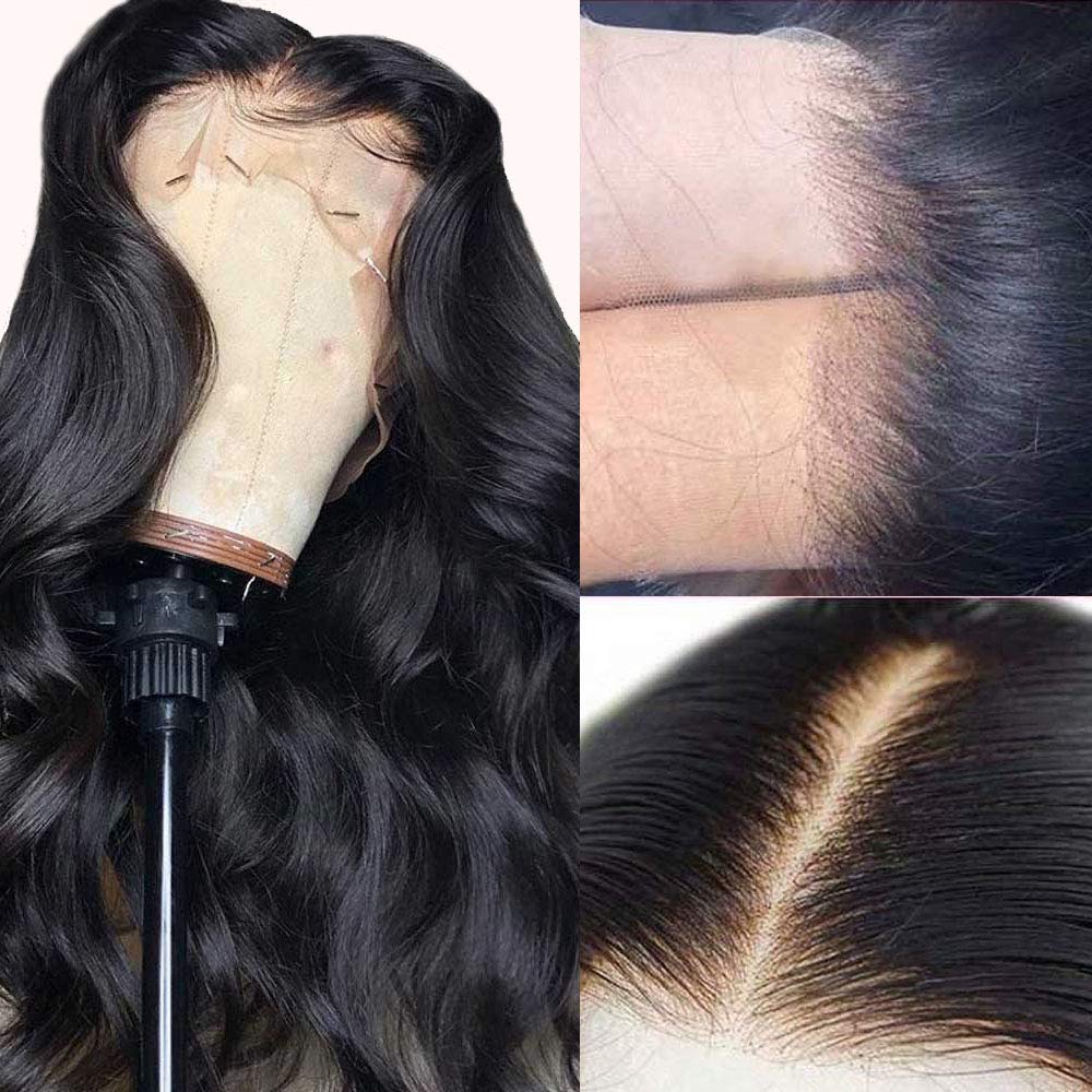 Oulaer peluca ondulada 5x5 con encaje al frente, cabello humano, Pe...