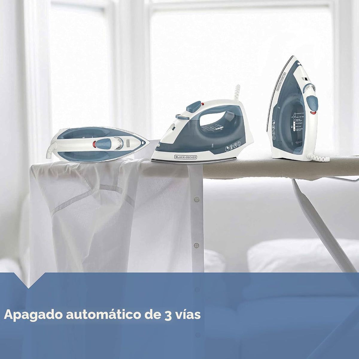 BLACK+DECKER Easy Steam IR40V Plancha Compacta y Plancha de Vapor P...