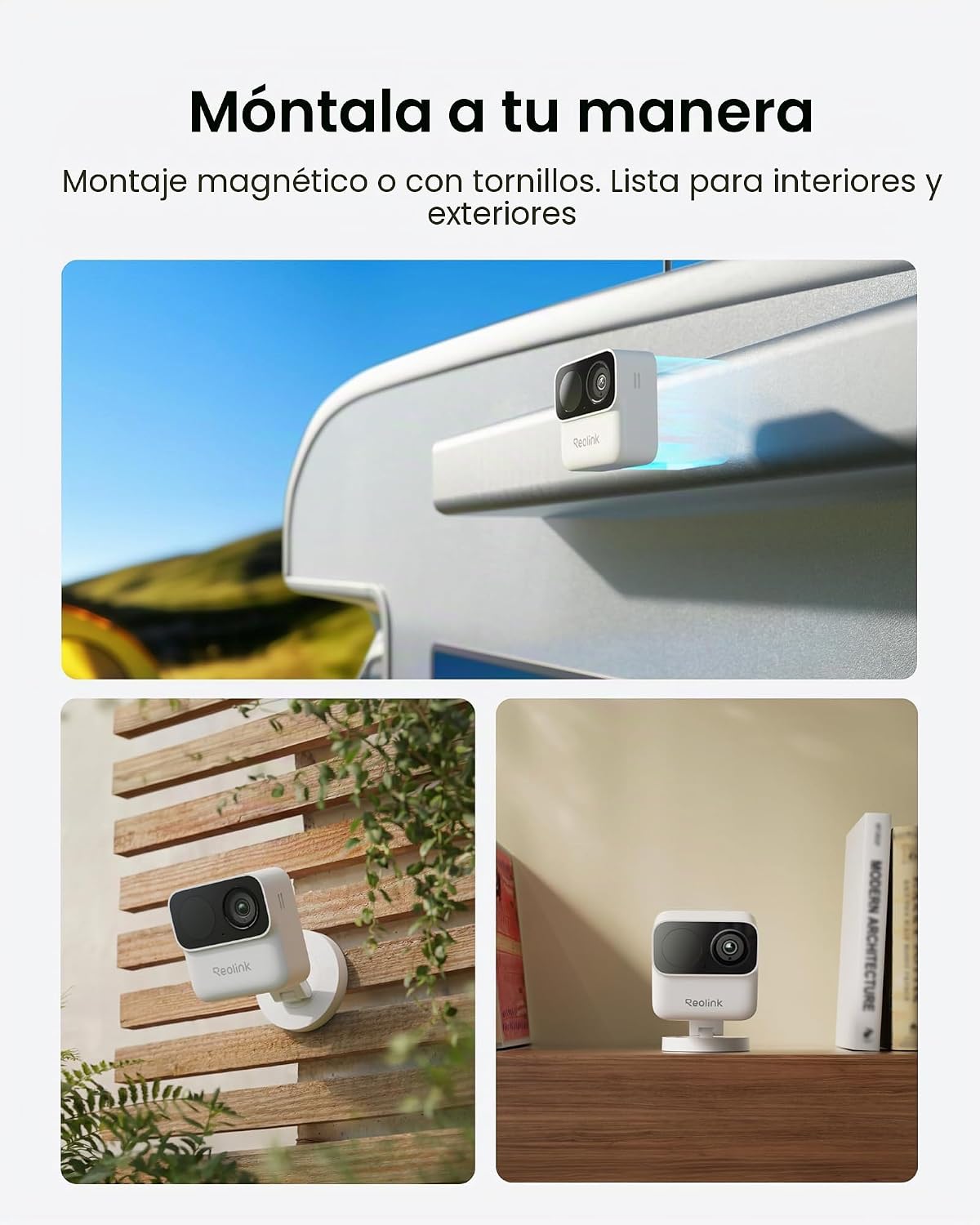 REOLINK Argus MagiCam Cámaras de seguridad inalámbricas para exteri...