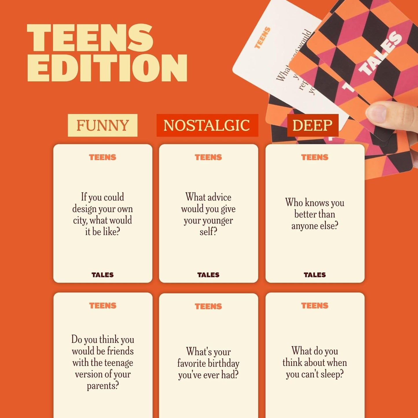 TALES 150 tarjetas de conversación, edición para adolescentes, jueg...