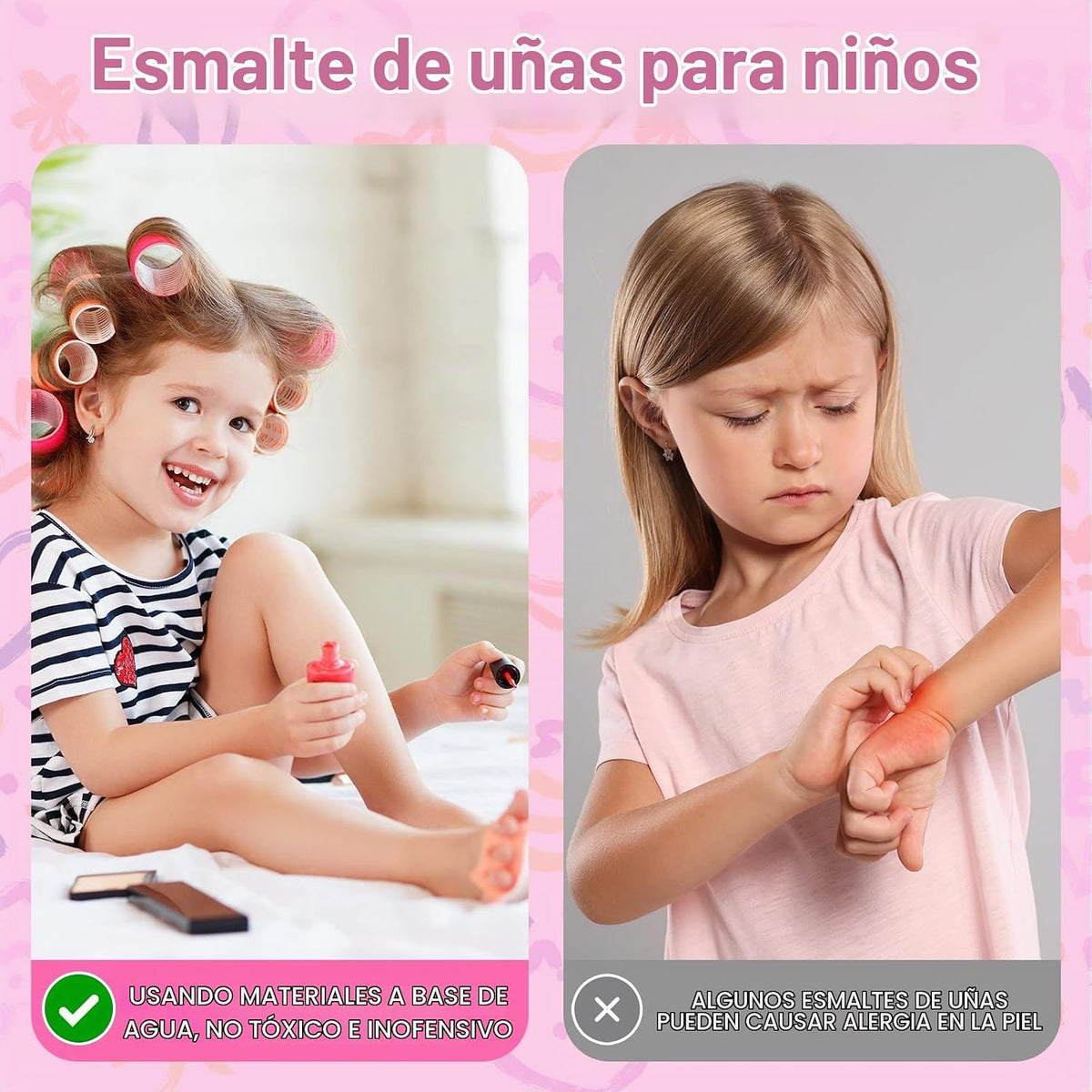 Ylovetoys Juego de esmaltes de uñas para niñas, kit de arte de uñas...