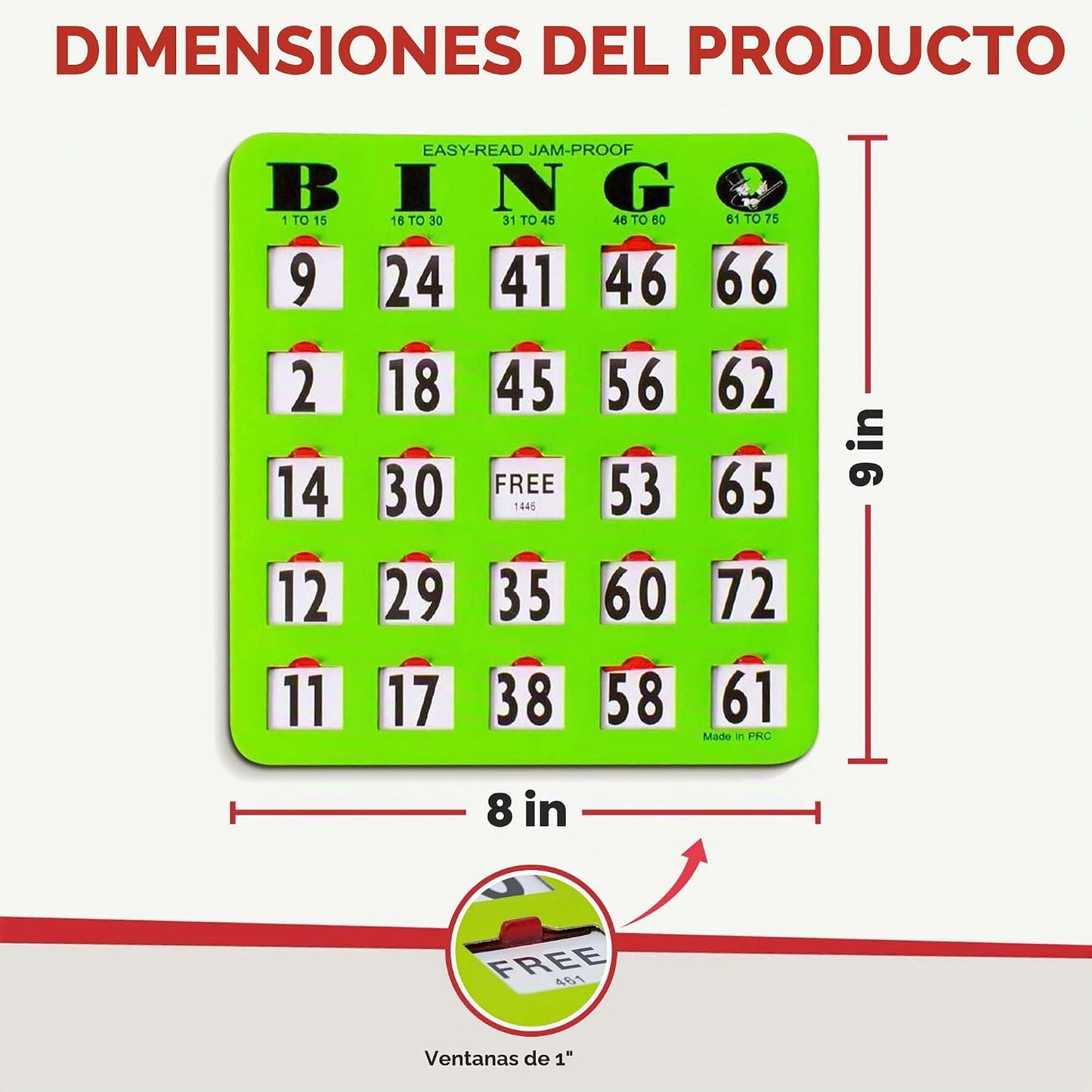 MR CHIPS Tarjetas de bingo con punta de dedo de impresión grande a...