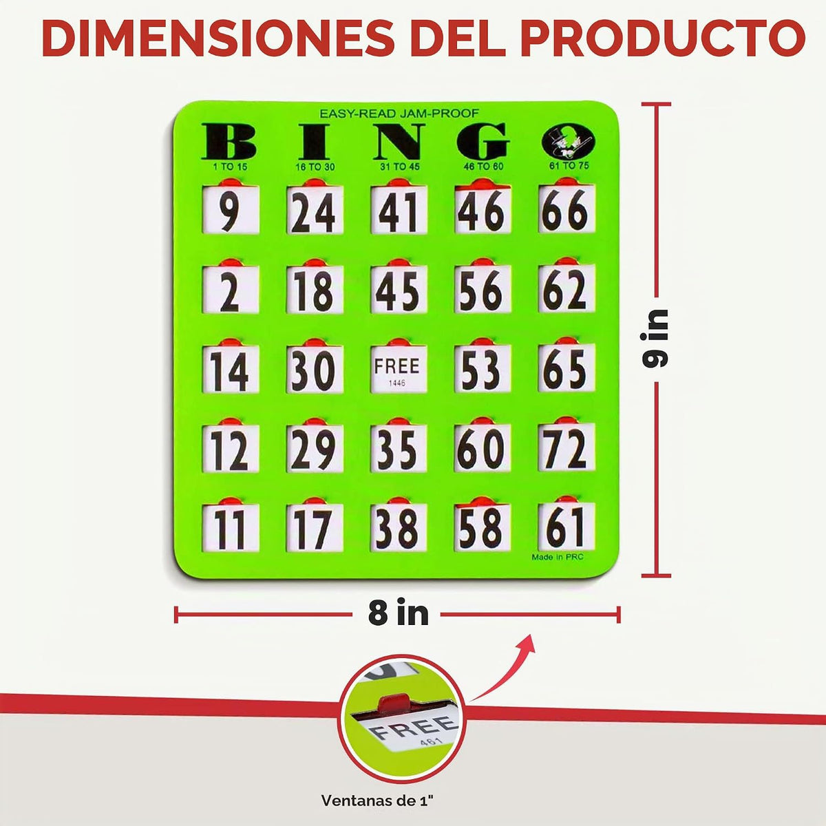 MR CHIPS Tarjetas de bingo con punta de dedo de impresión grande a...