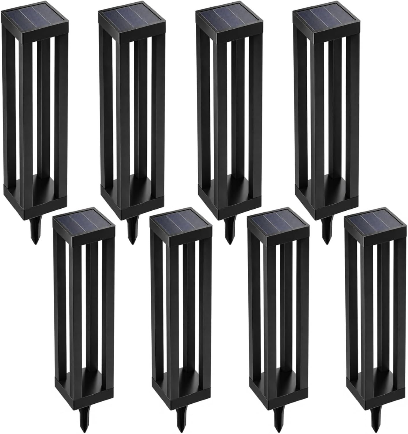 Lapsnail Lámparas de pie solares para exteriores, faroles impermeab...
