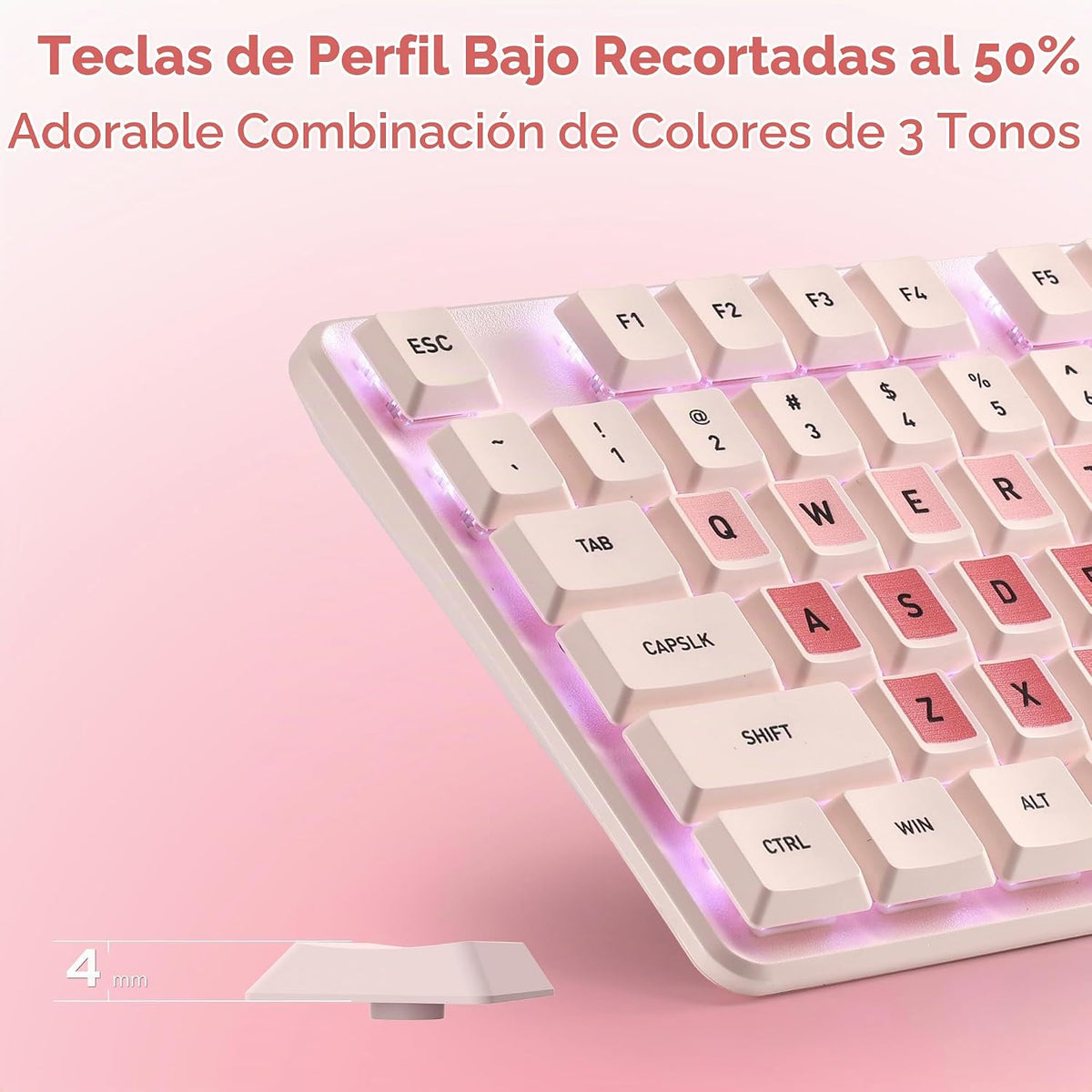 Redragon BS 8531 Combo de teclado y mouse inalámbricos, interruptor...