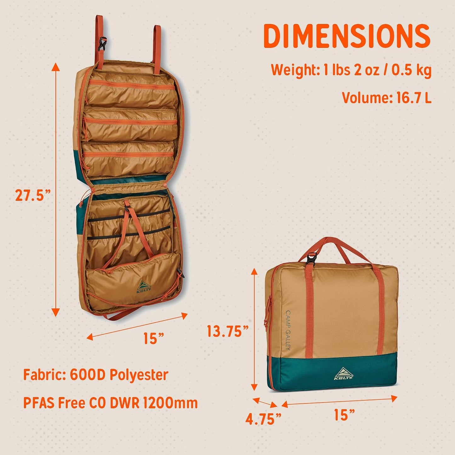 Kelty Camp Galley Deluxe \u2013 Kit de organización de cocina para...