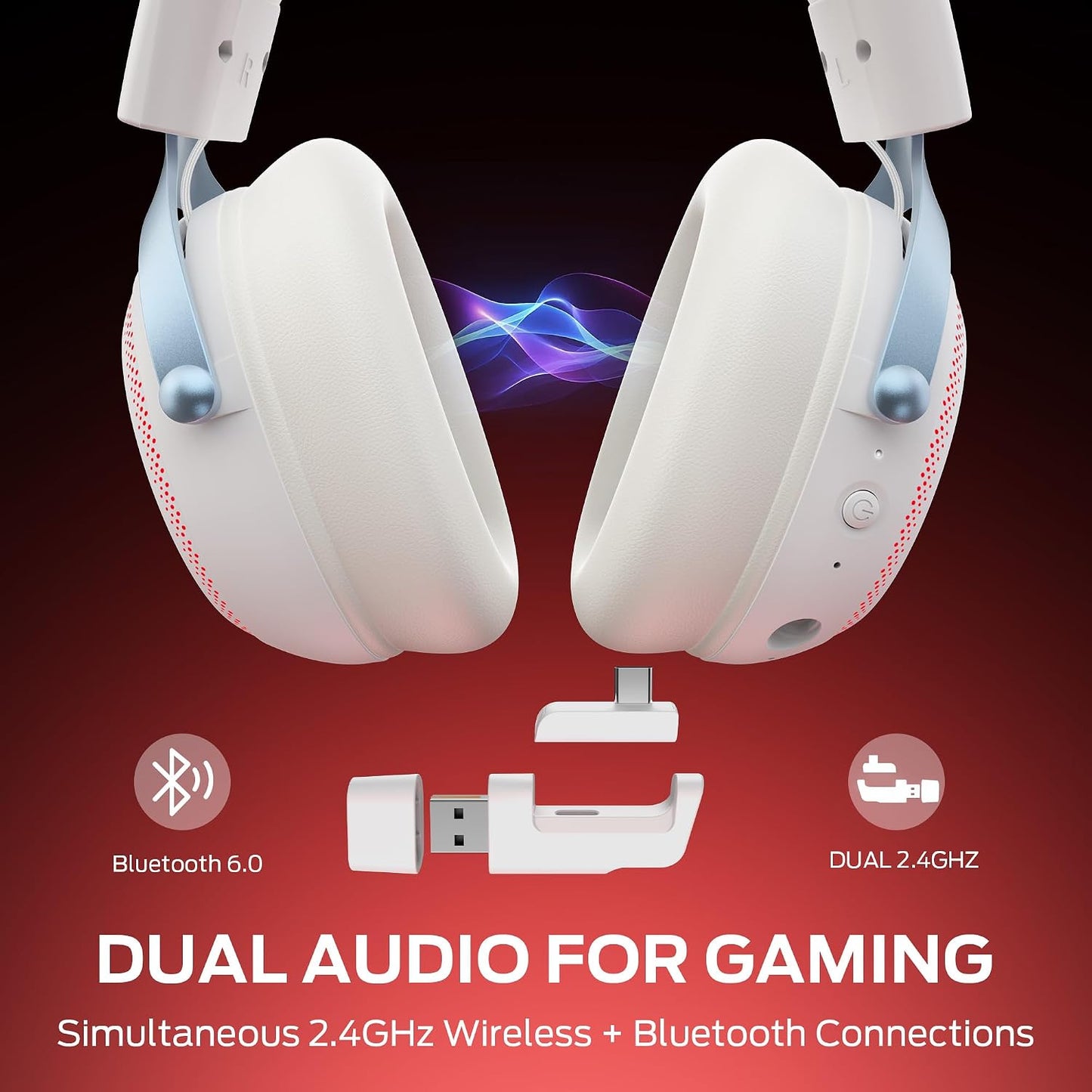 Monster Mission 350 Auriculares inalámbricos para juegos para PC, P...