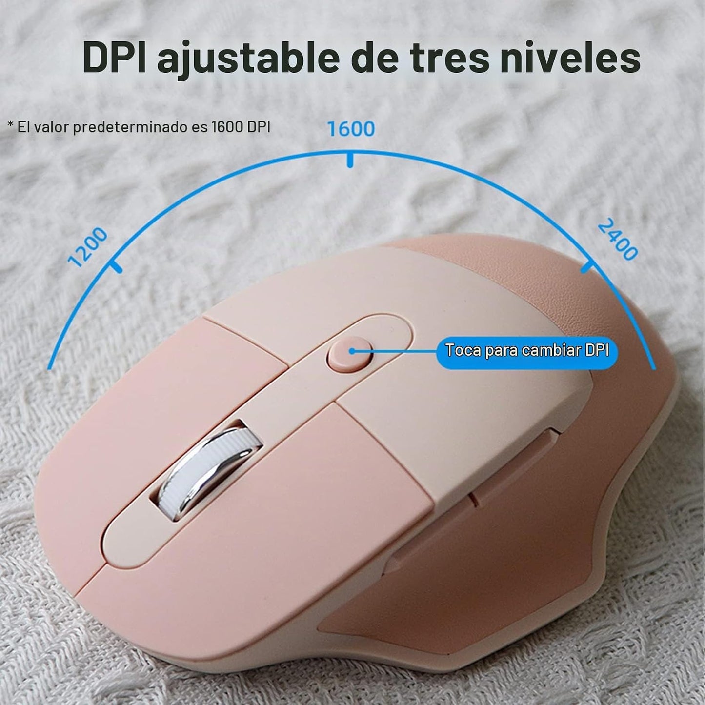 Combo de teclado ergonómico inalámbrico y mouse con reposamuñecas d...