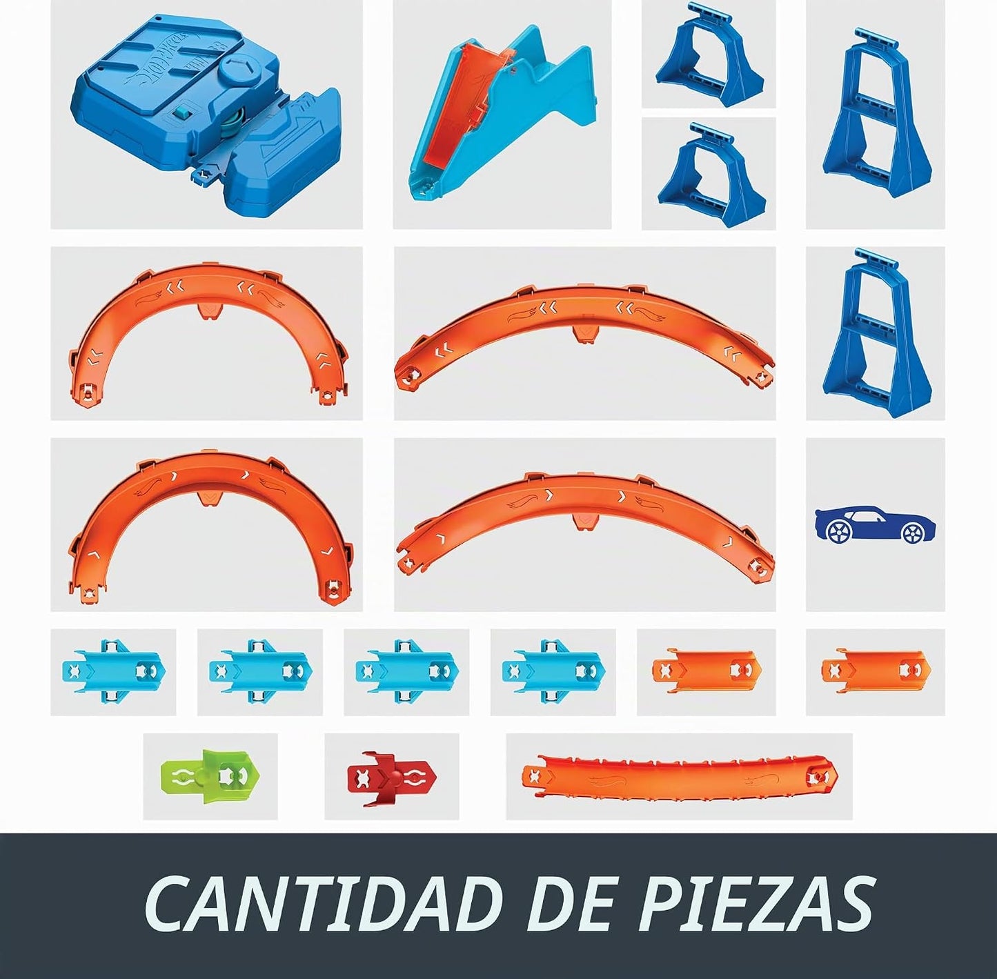 Hot Wheels Juego de pistas de coche de juguete, caja de construcció...