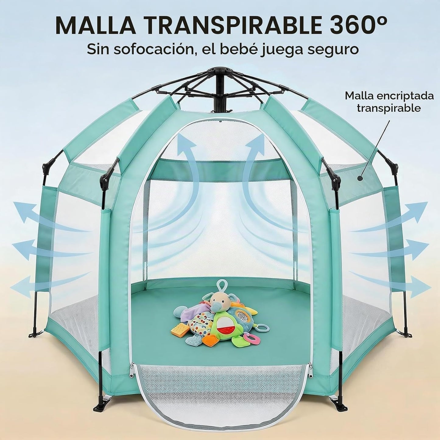 Palopalo Tienda de campaña de playa para bebé, toldo de protección...