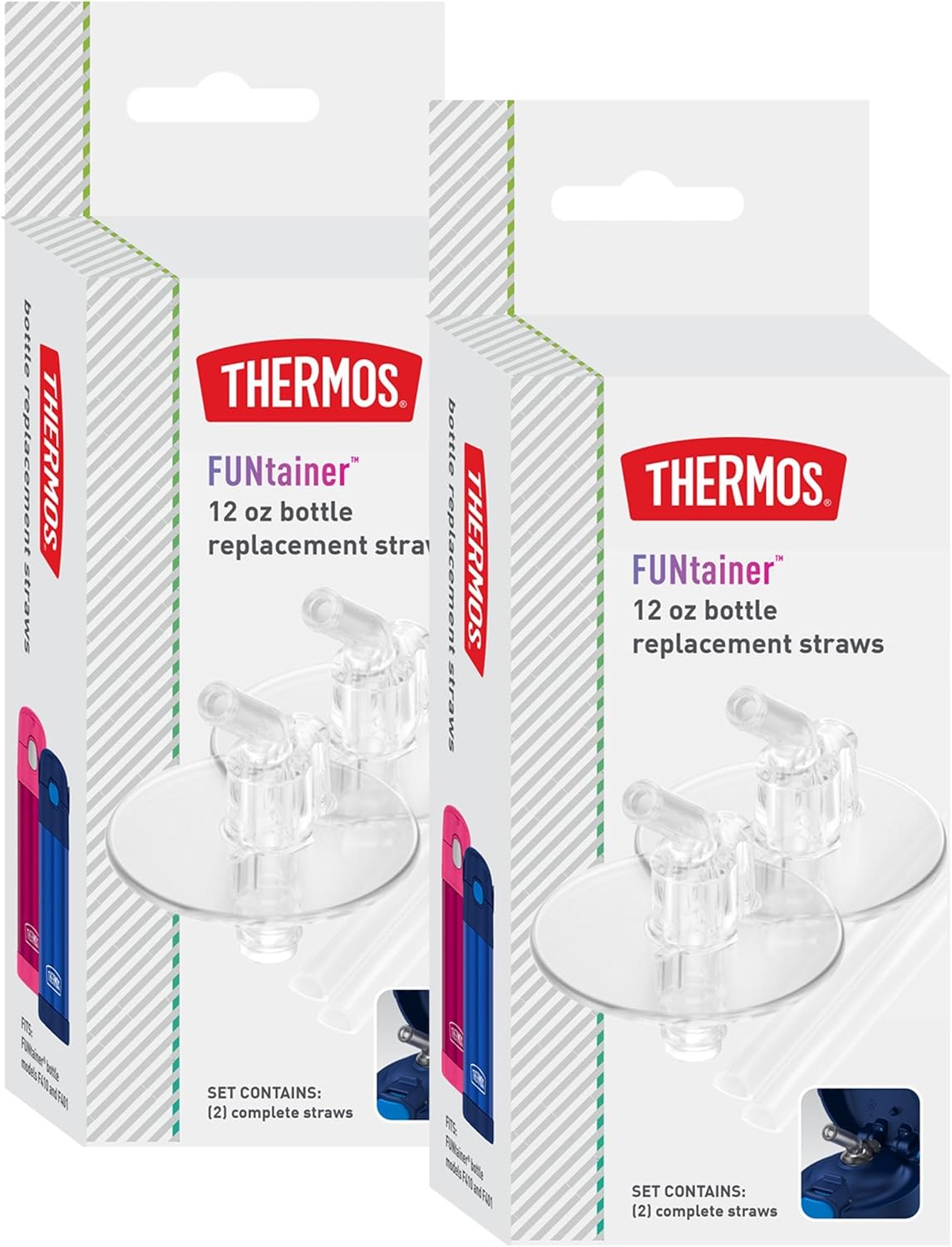 THERMOS FUNTAINER - Botella de acero inoxidable de 12 onzas con ais...