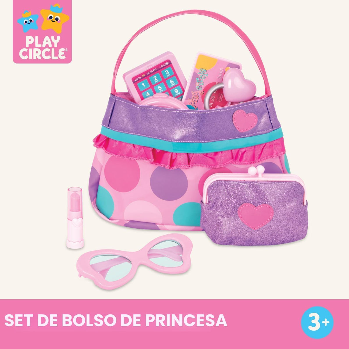 Juego de carteras de juguete para niños. | Incluye bolso, monedero,...