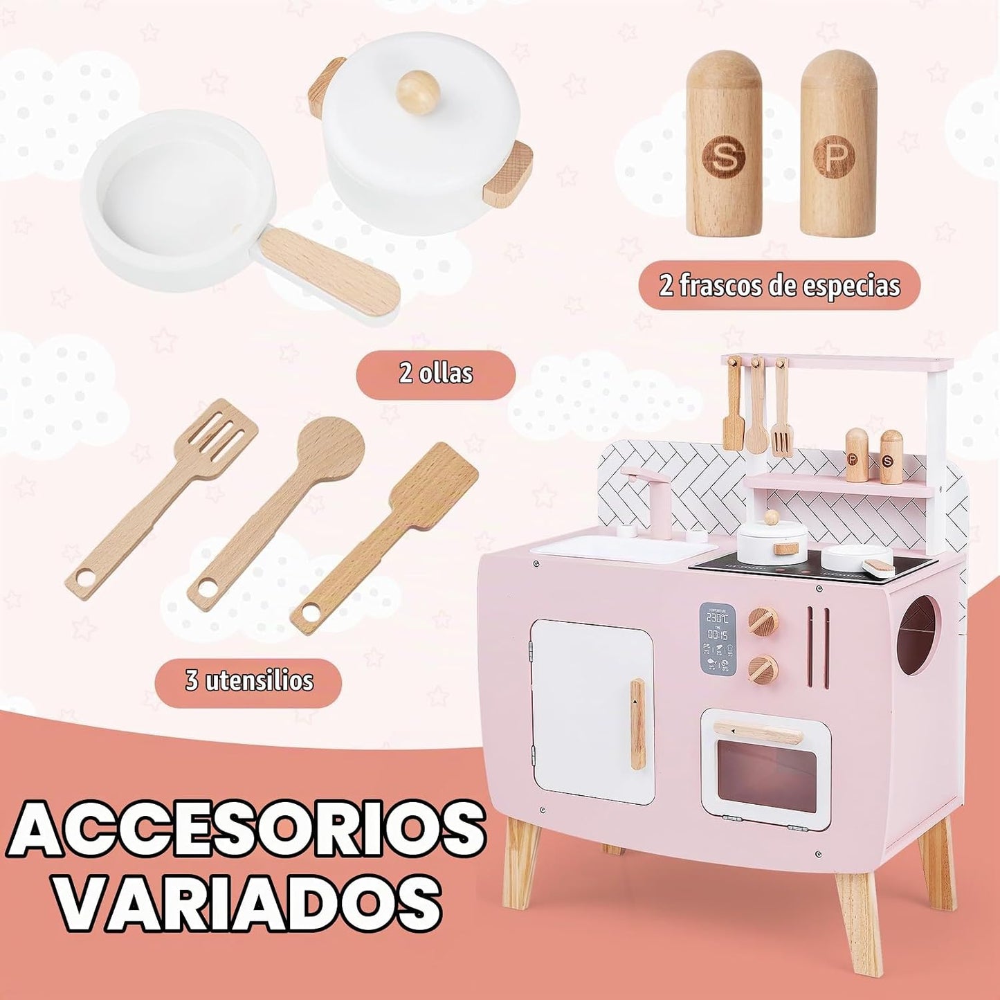 Costzon Juego de cocina para niños, juguete interactivo para niños...